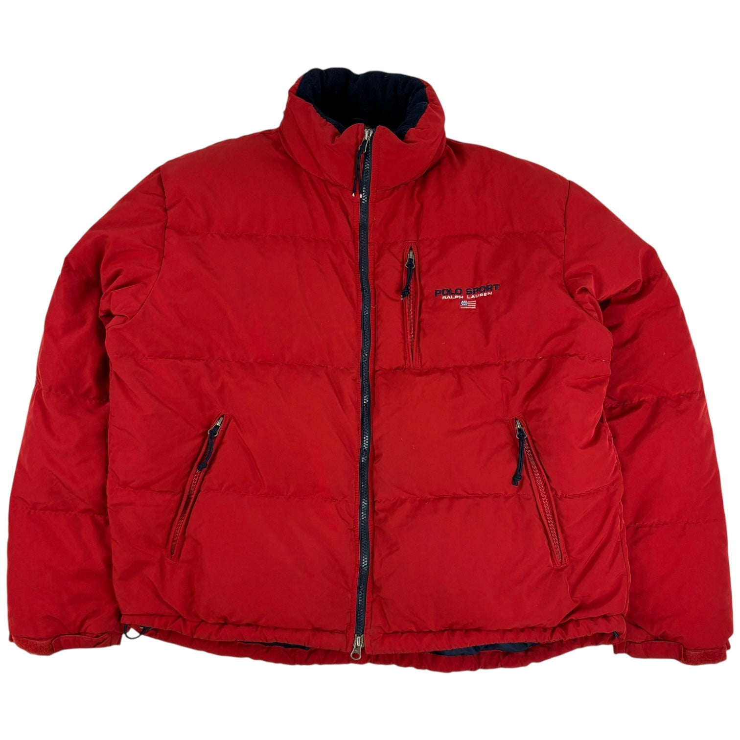 Vintage Polo Sport Down Puffer Jacket Red