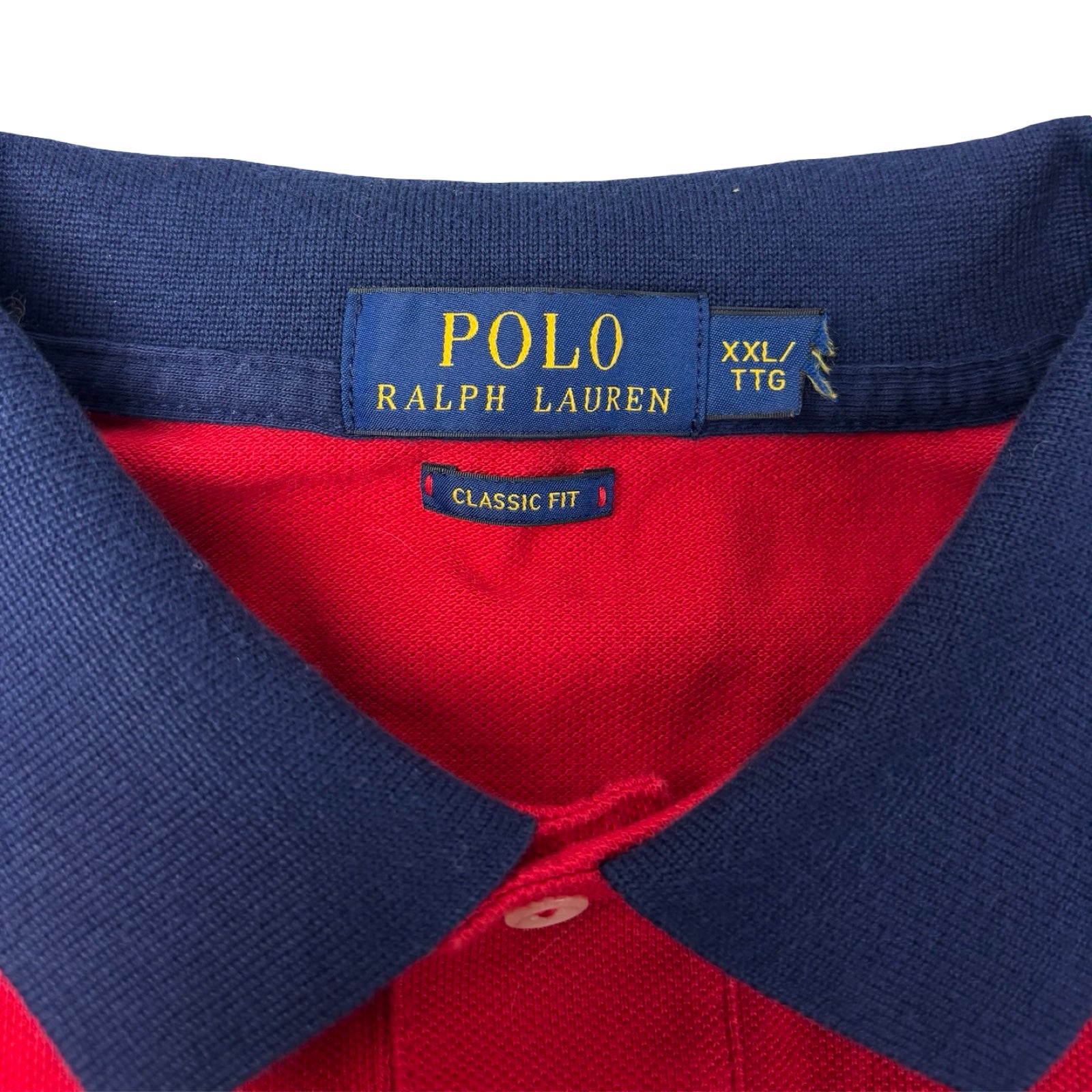 Vintage Polo Ralph Lauren Big Pony Polo Shirt Red Navy