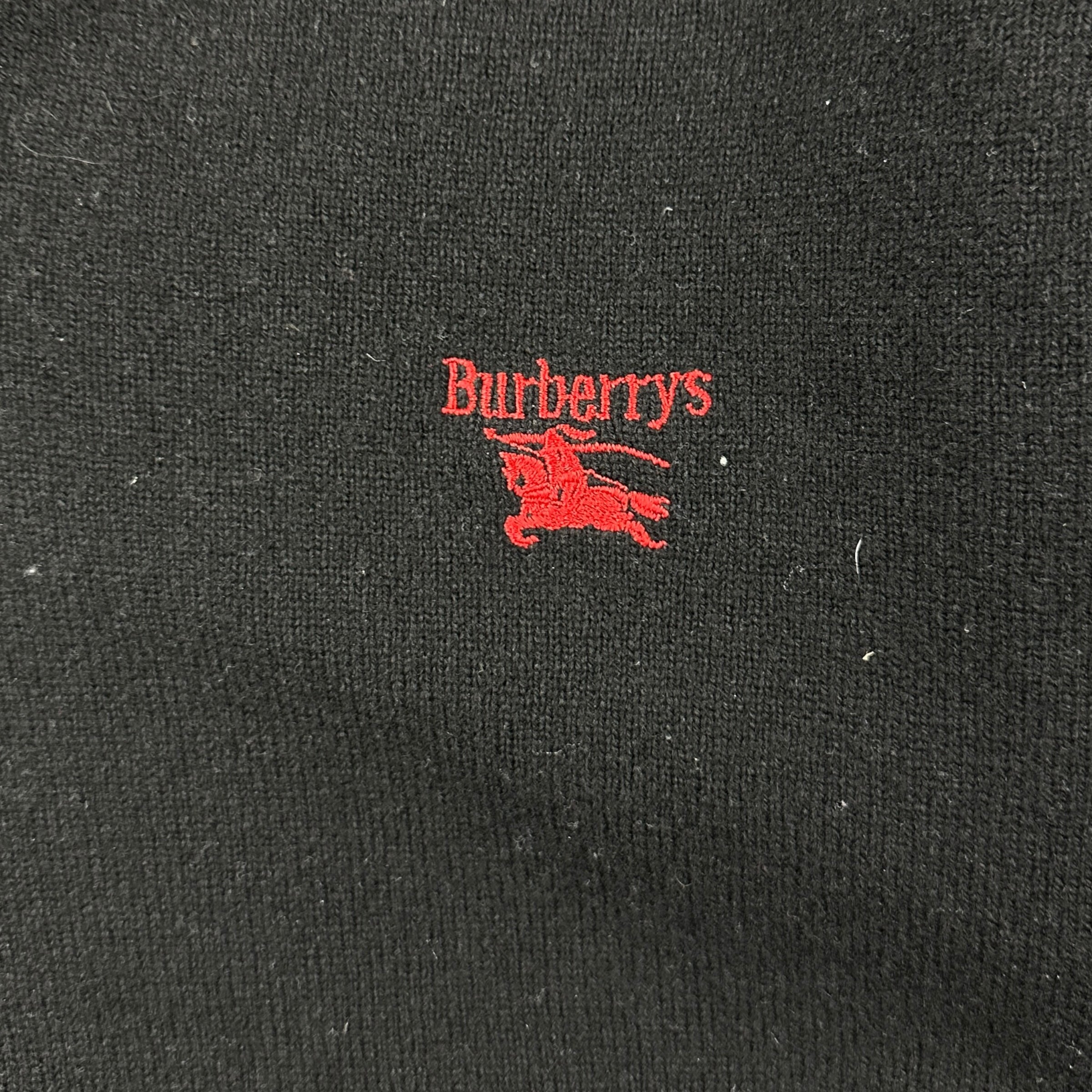 Vintage Burberrys London Knit Sweater Black