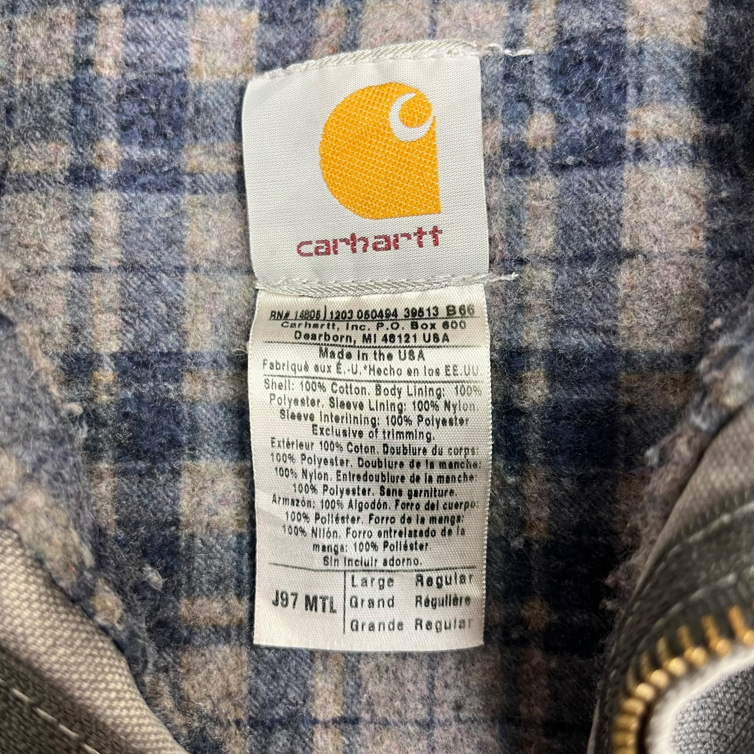 Vintage Carhartt Detroit Work Jacket Light Grey