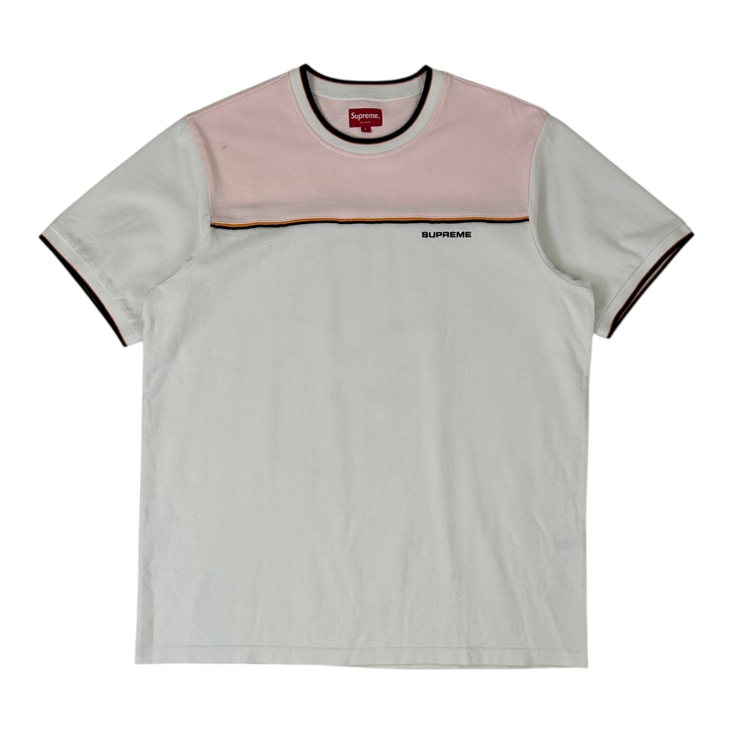 Supreme Contrast Yoke Pique White/Pink