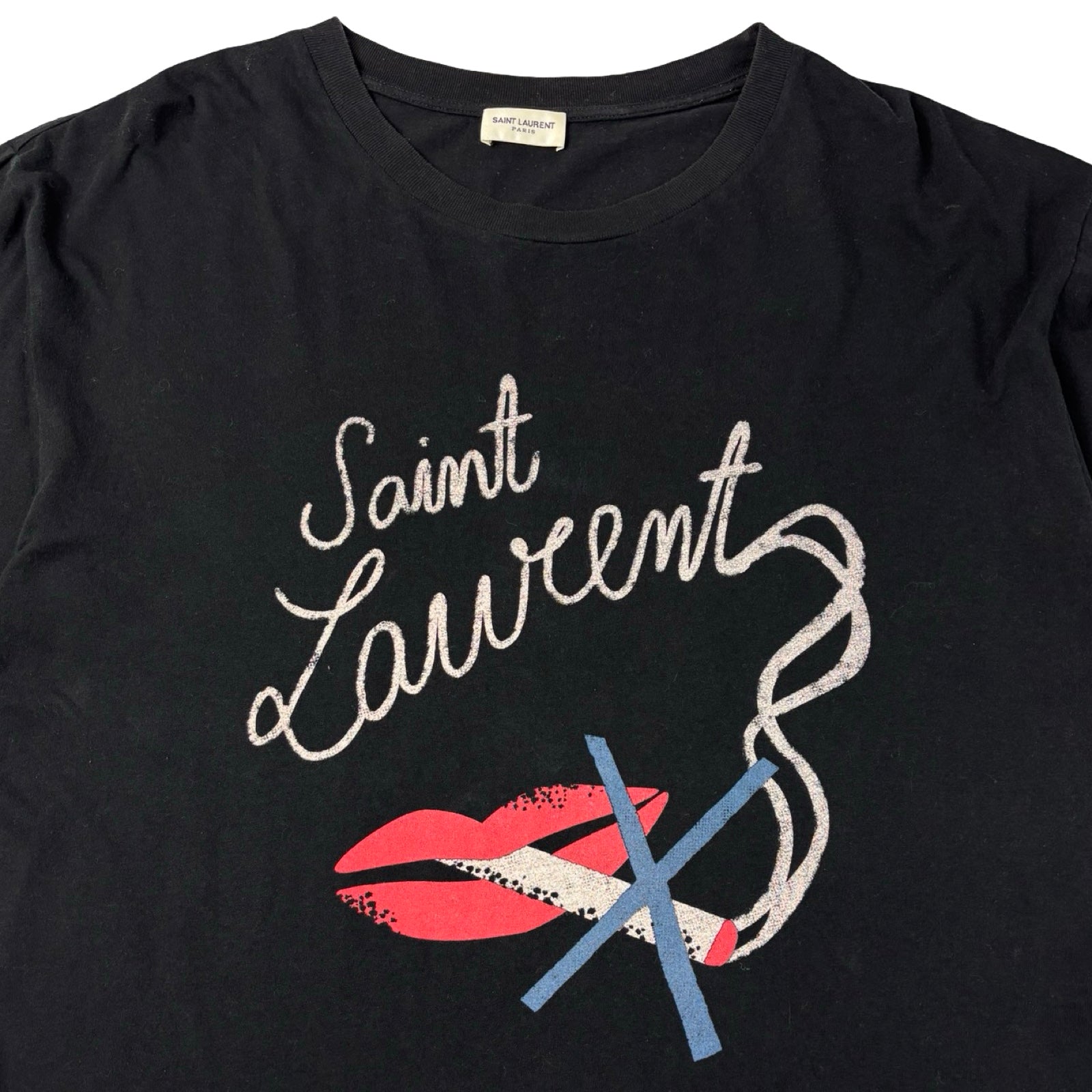 Saint Laurent “Smoking Kills” Tee Black