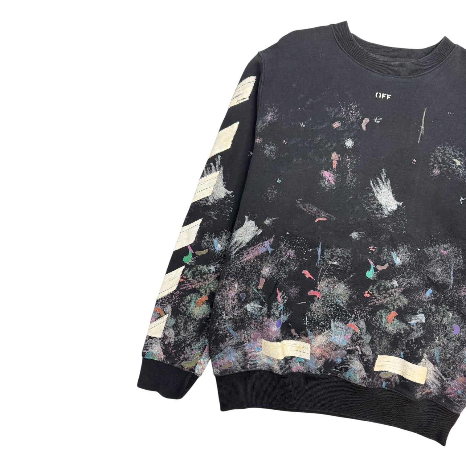 Off-White Galaxy Brushed Crewneck Black/Multi