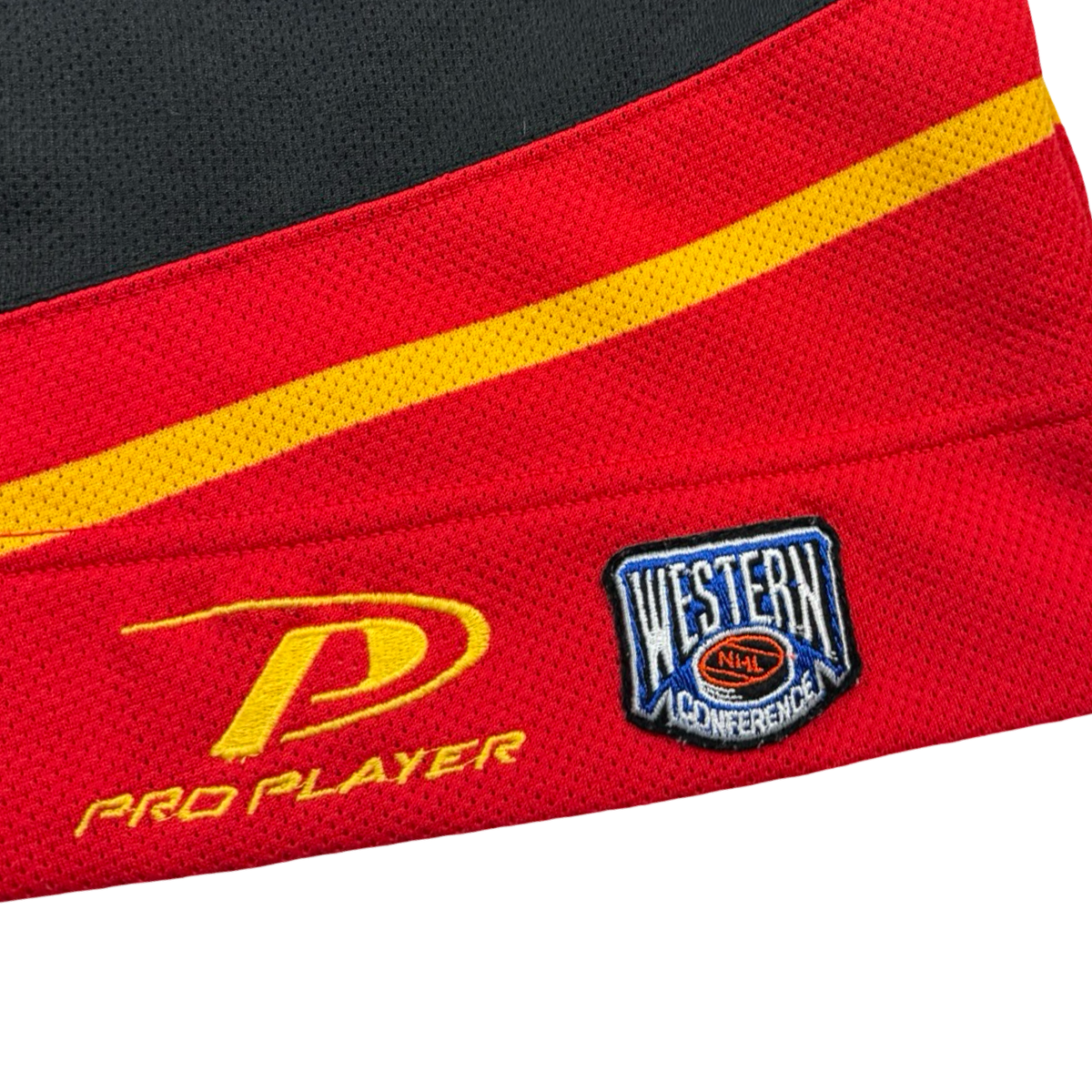 Vintage Calgary Flames Blasty Logo Pro Player Jersey Black