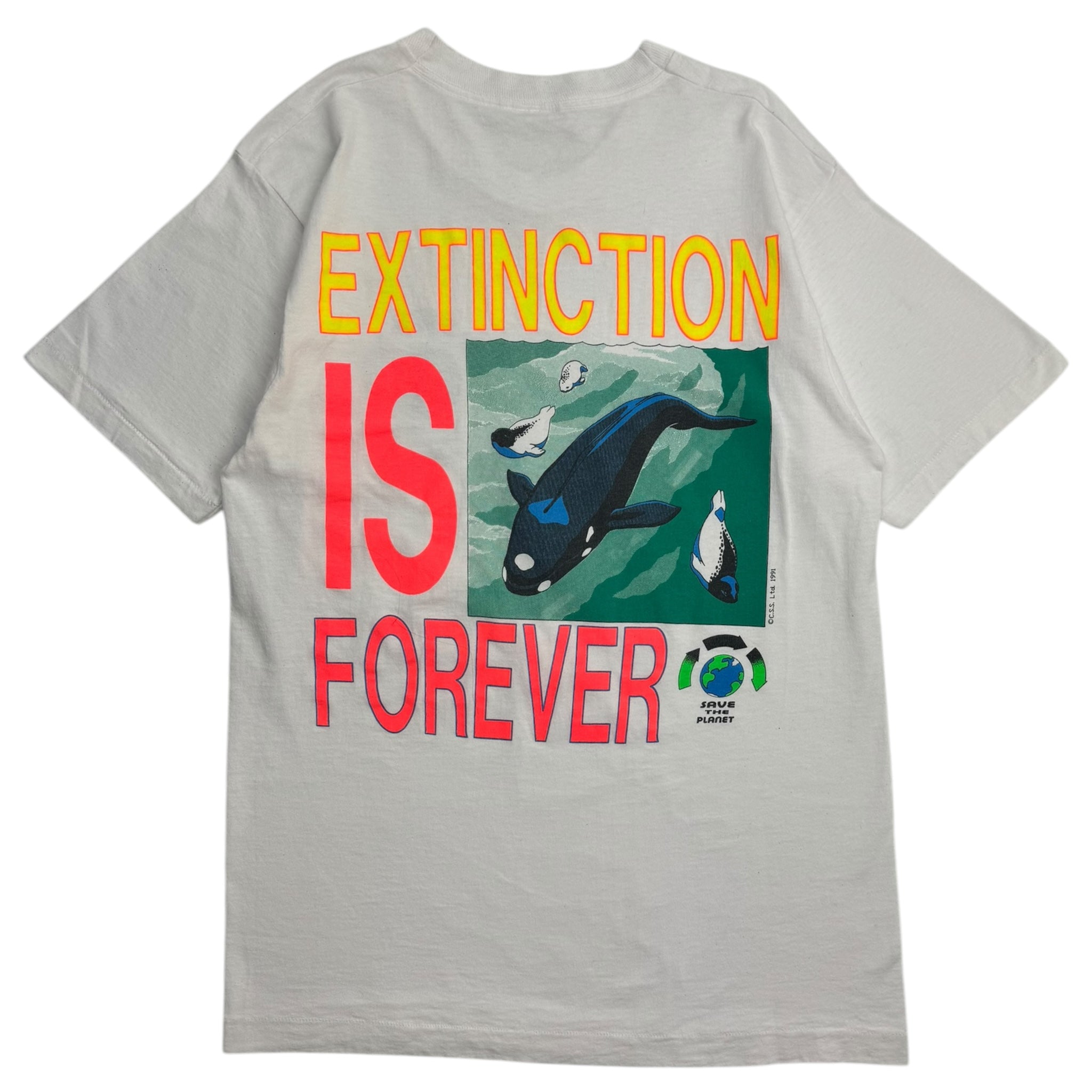 1991 Save The Planet "Extinction Is Forever" T-Shirt