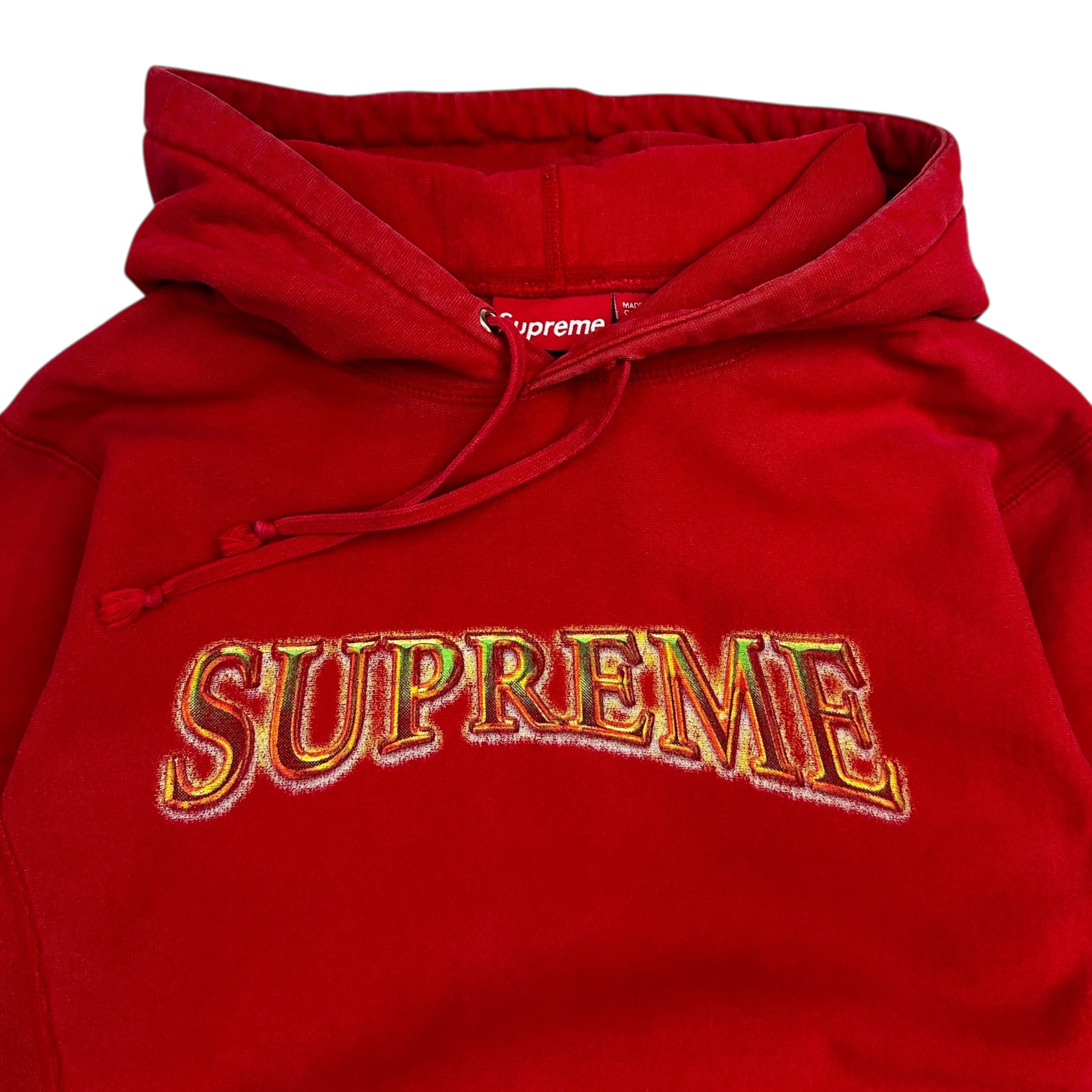 Supreme Metallic Arc Hoodie Red