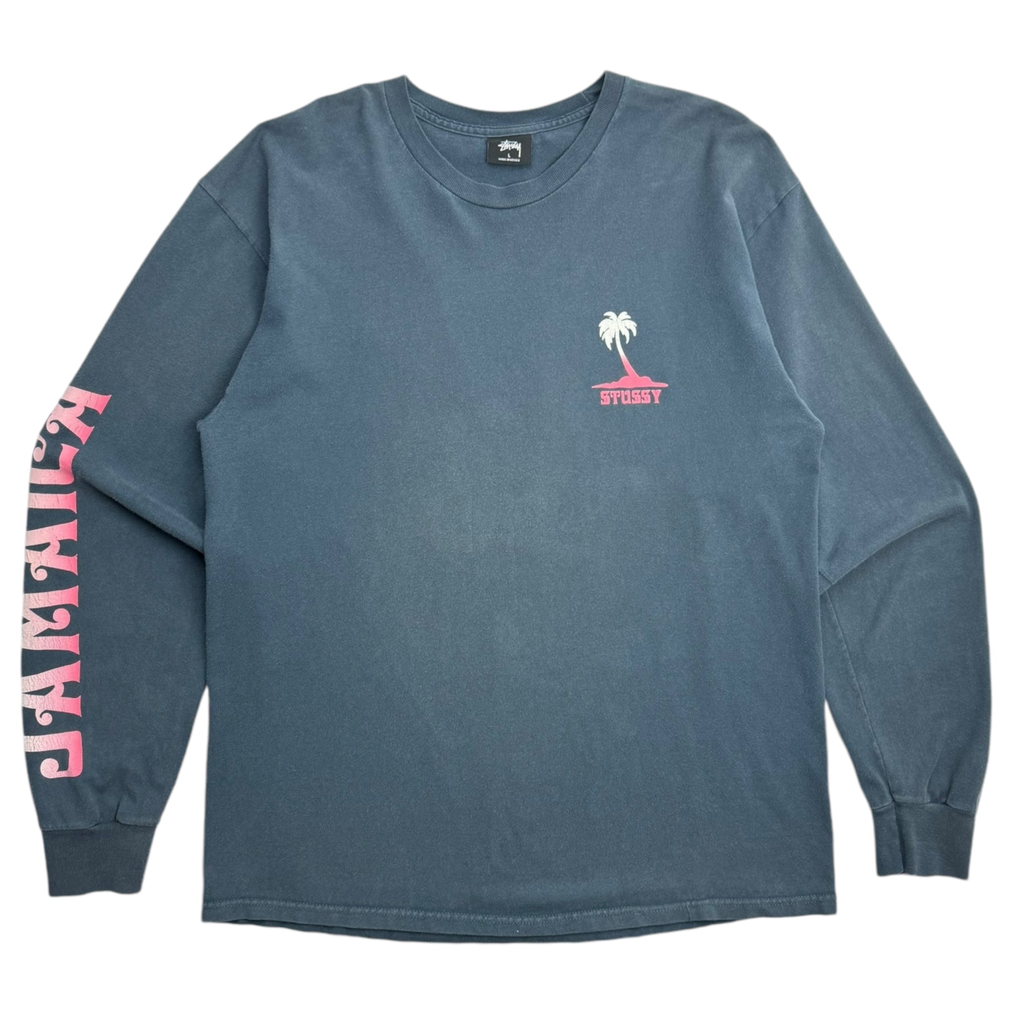 Stussy Jamaica Palm Tree L/S Navy