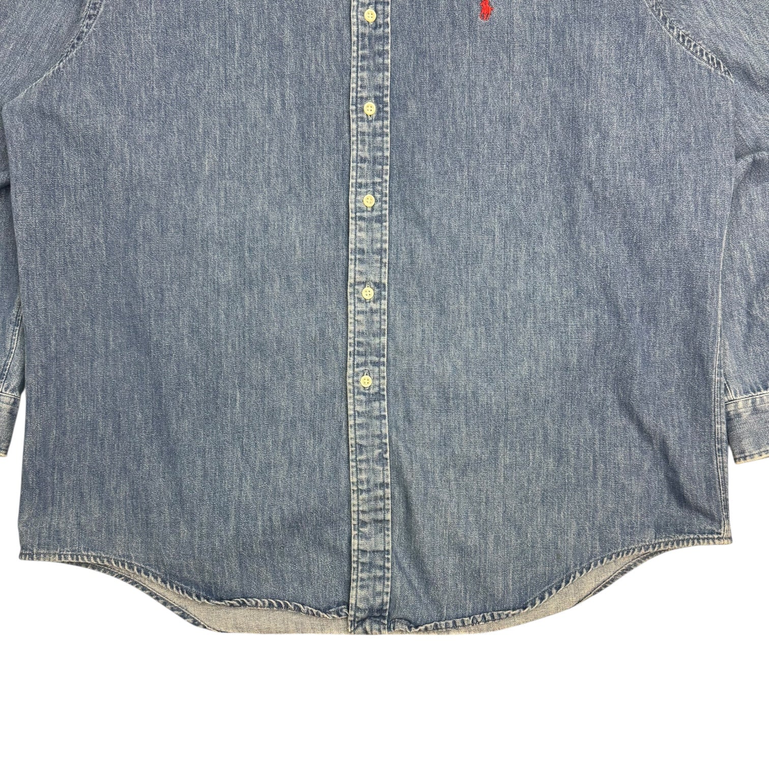 Vintage Polo Ralph Lauren Denim Button Up Shirt Medium Wash