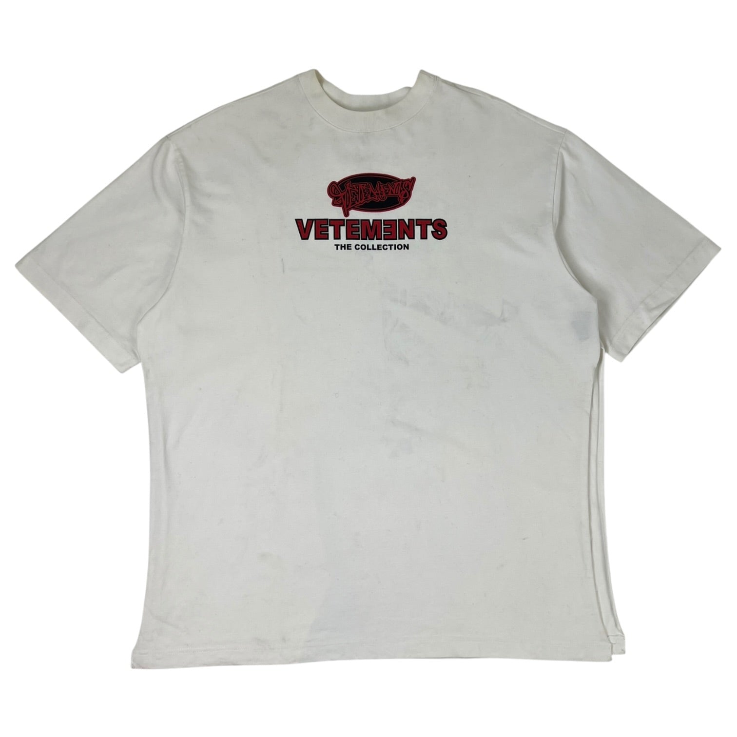 Vetements Short Sleeve Split T-Shirt White