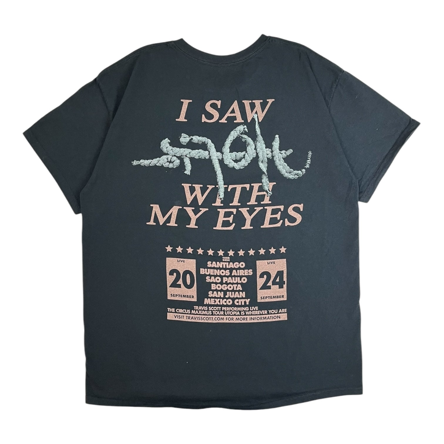 Travis Scott Utopia My Eyes Tee Black