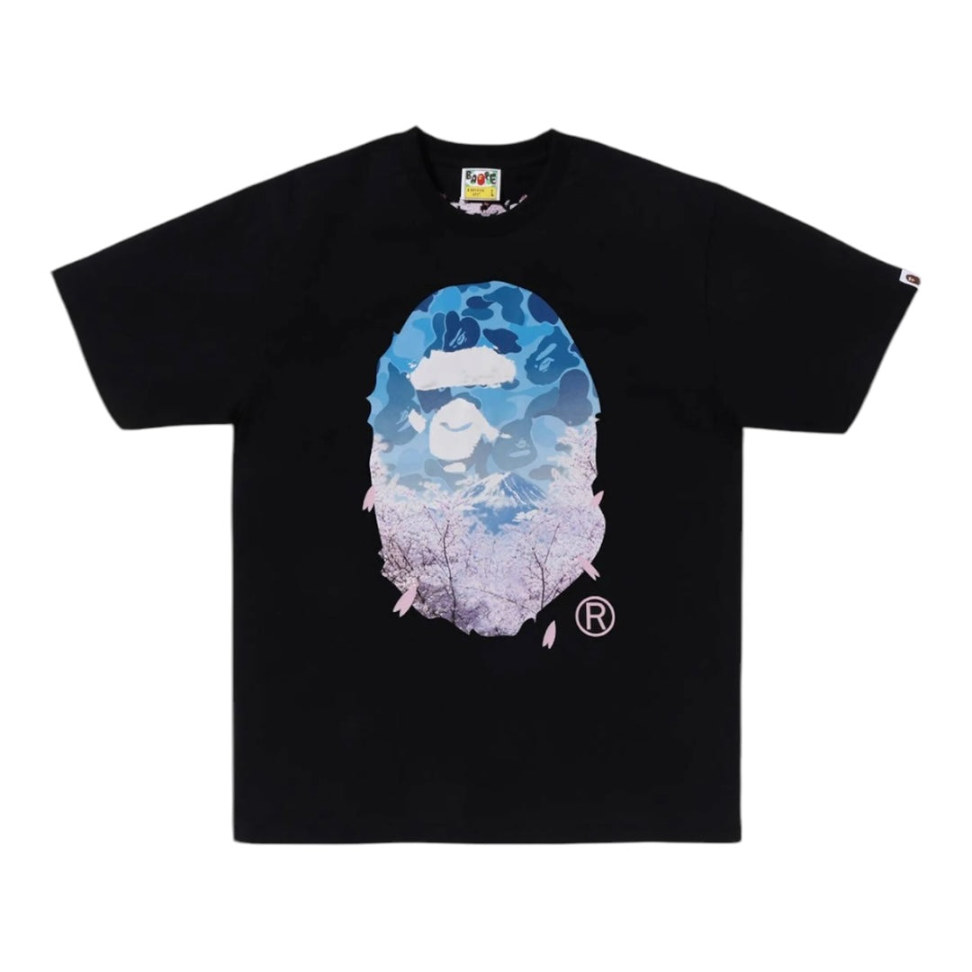 BAPE Sakura Photo Ape Head Tee (SS23) Black