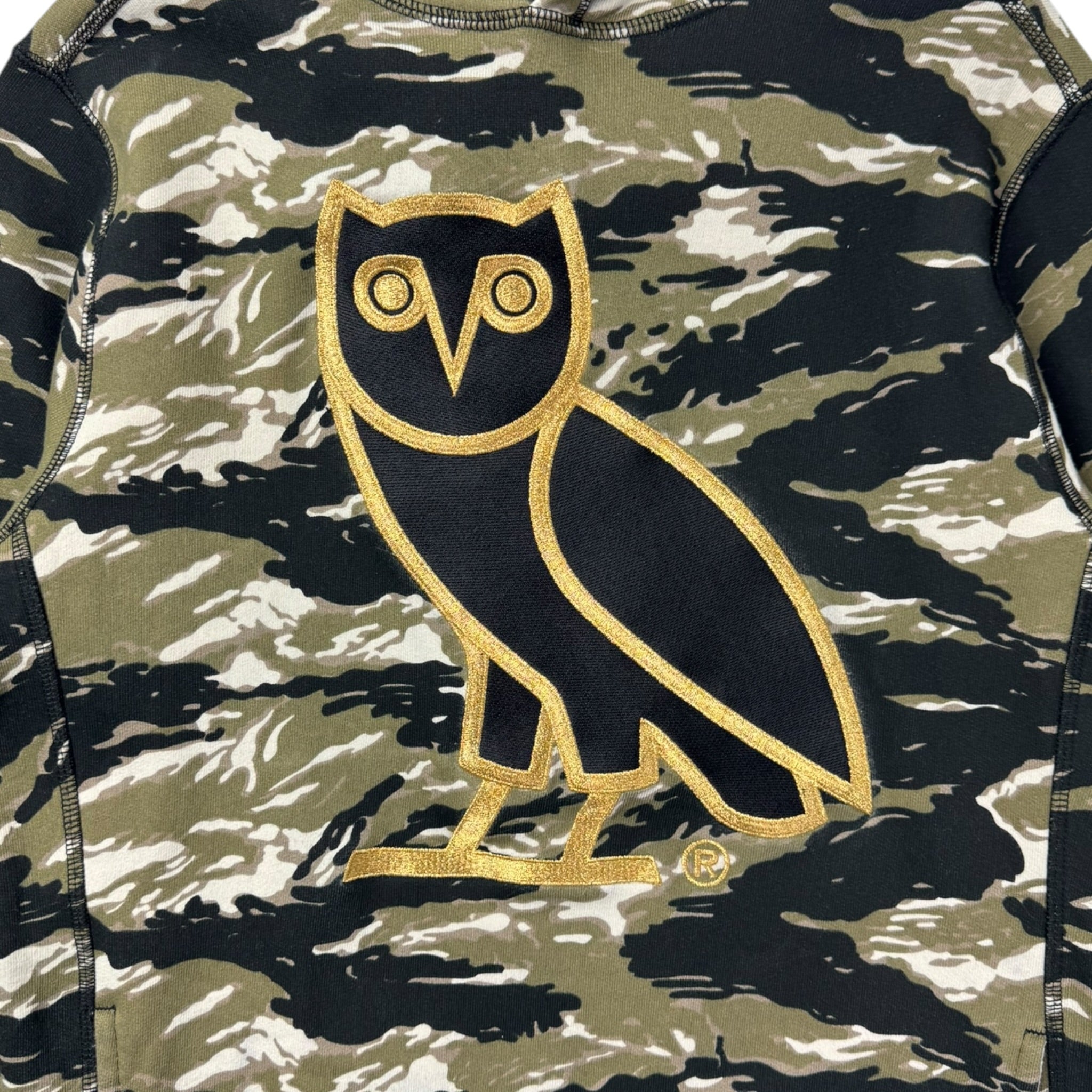 OVO Embroidered Big Logo Hoodie Camo