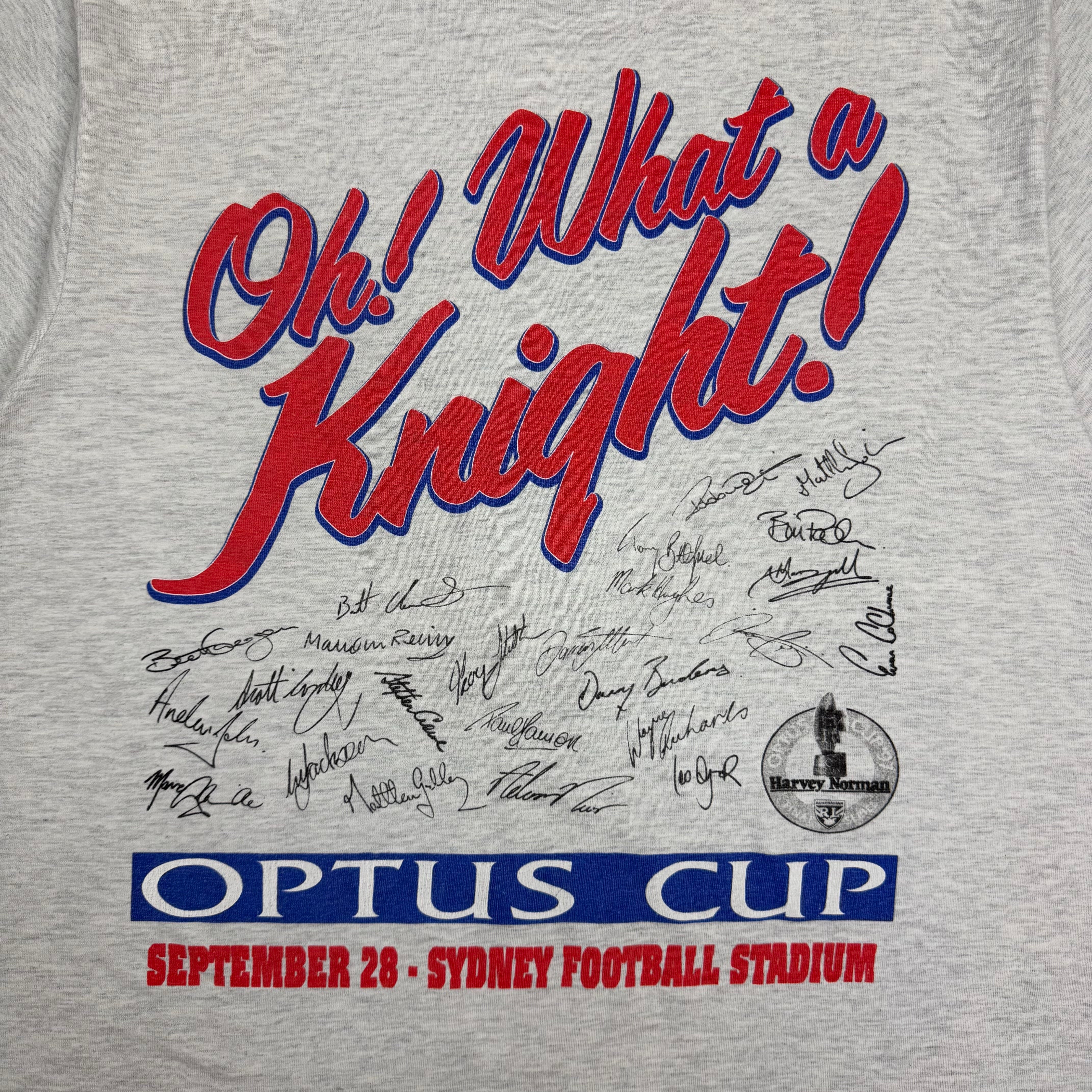 1997 Newcastle Knights Optus Cup Rugby Tee Grey