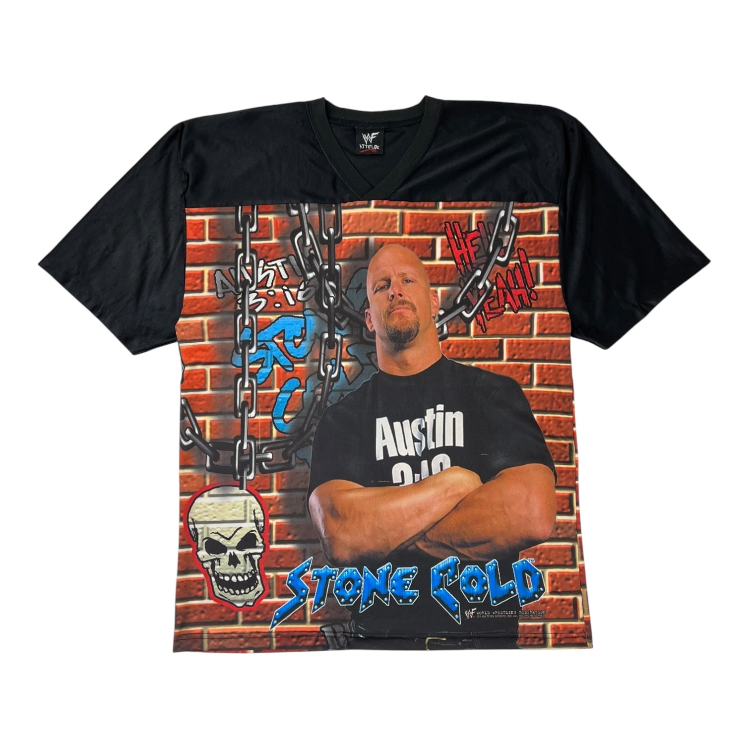 Vintage 1999 WWF Stone Cold Steve Austin Jersey Black