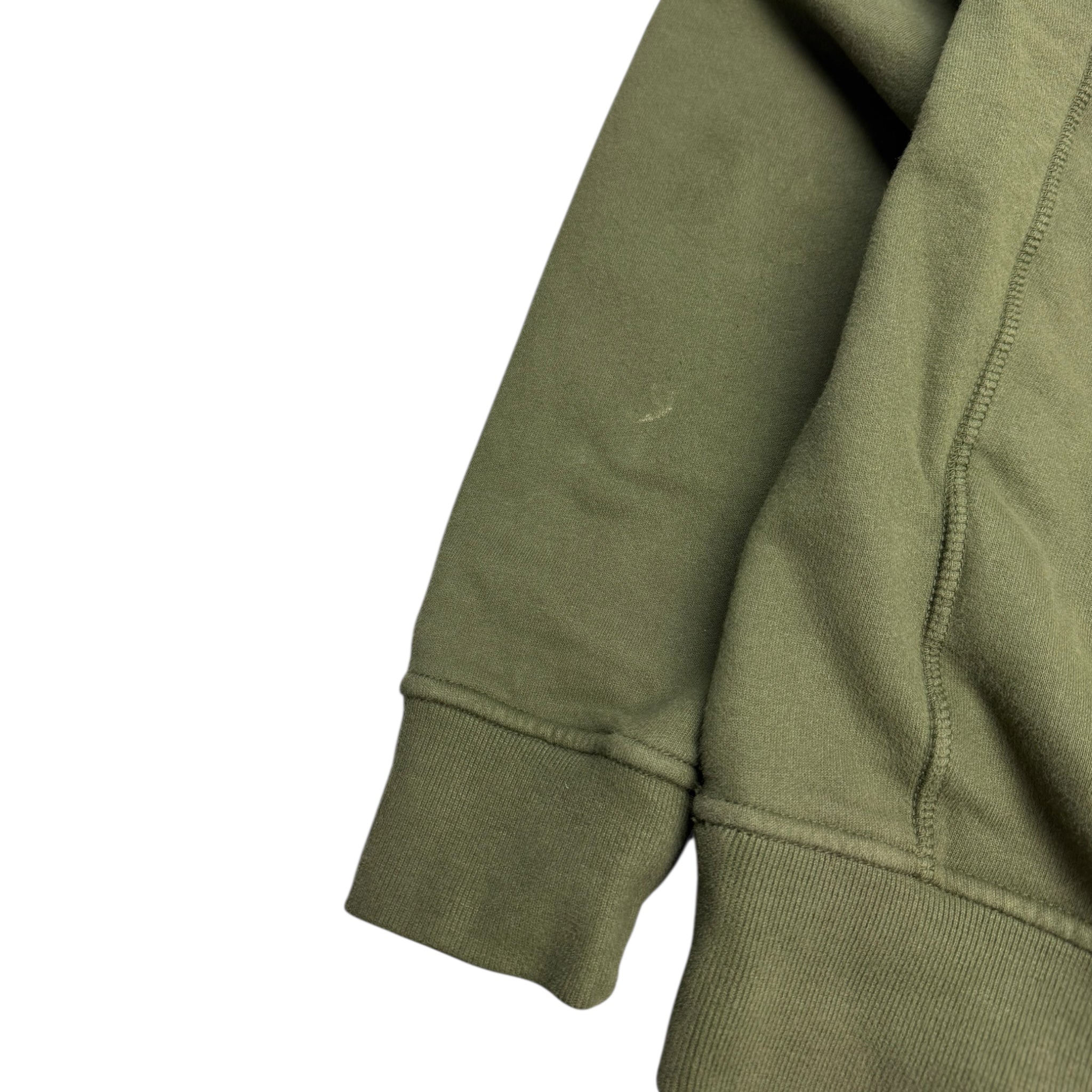 Stone Island Logo Patch Drawstring Hoodie Olive
