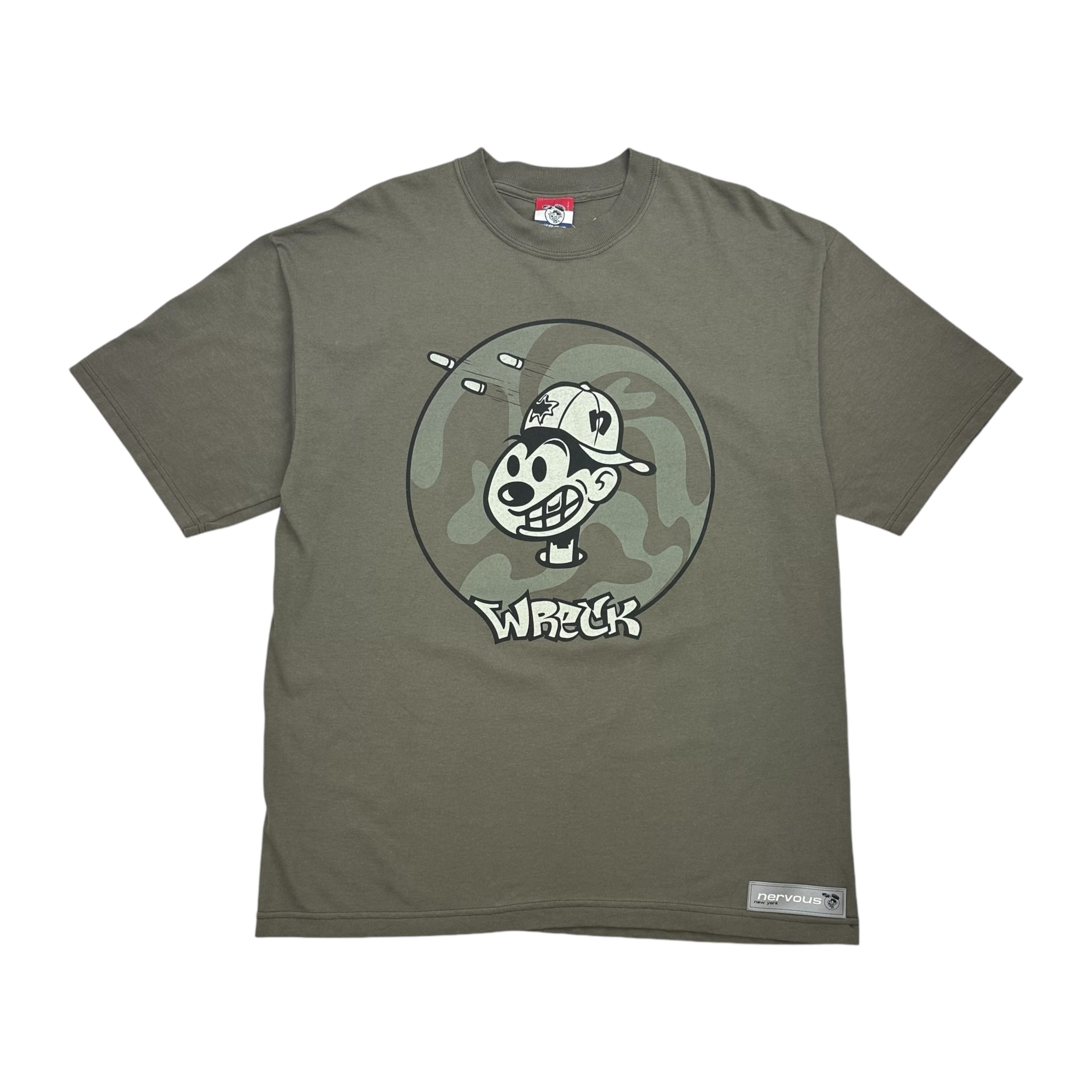 Vintage Nervous Record Wreck Tee Green