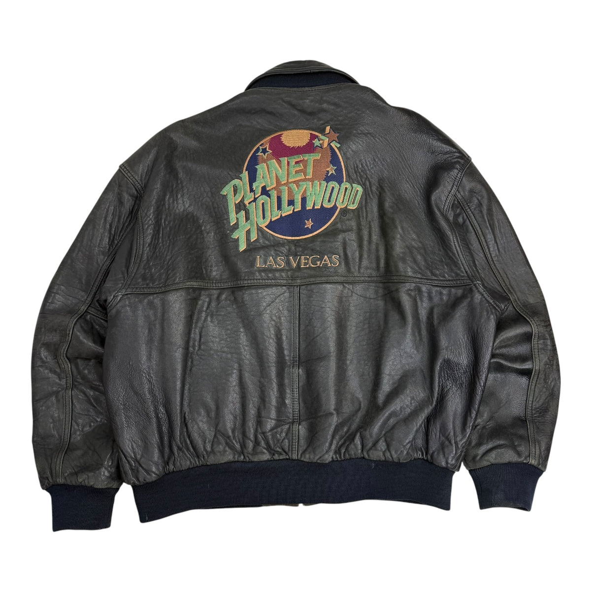 Vintage Planet Hollywood Las Vegas Leather Jacket Black