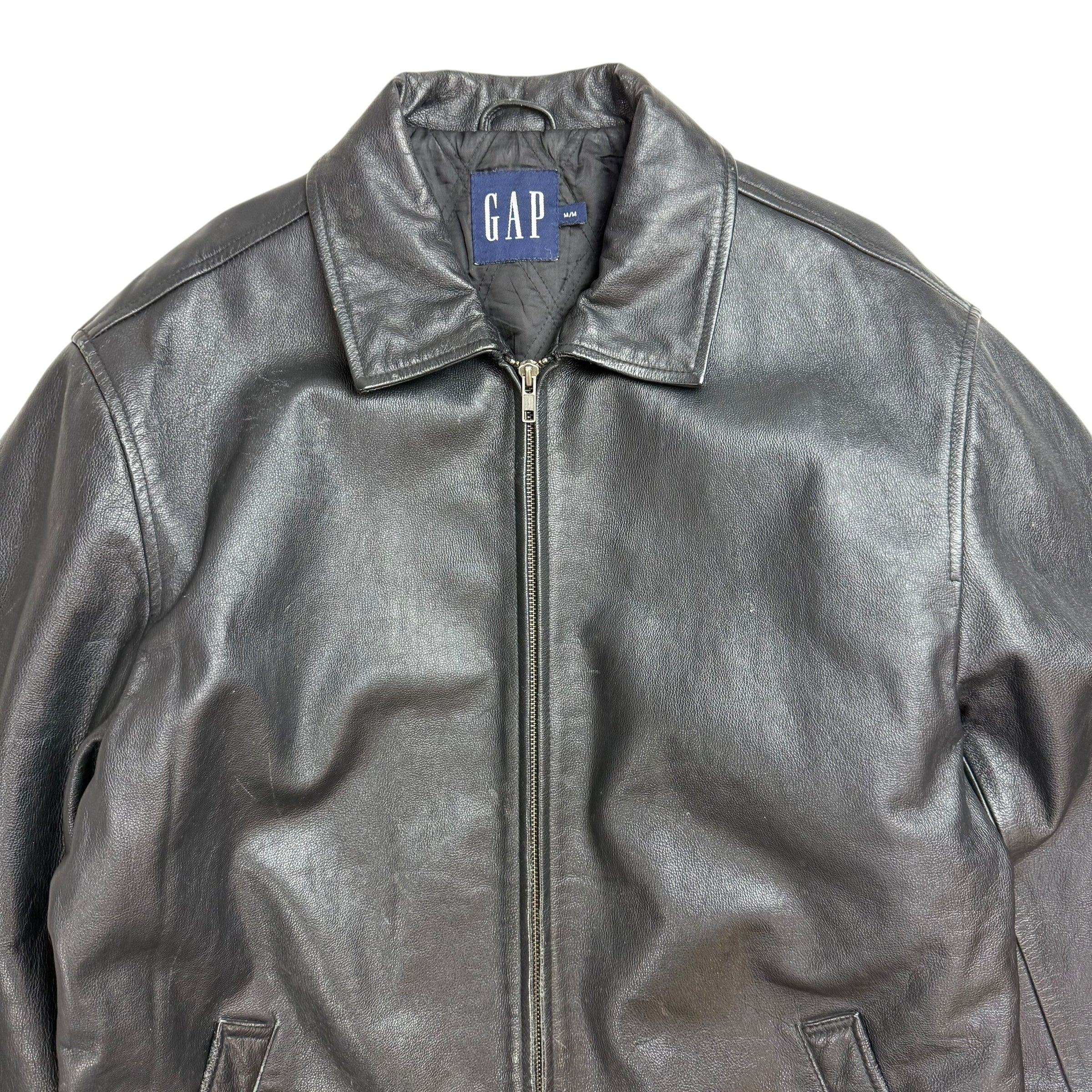 Vintage GAP Leather Jacket Black