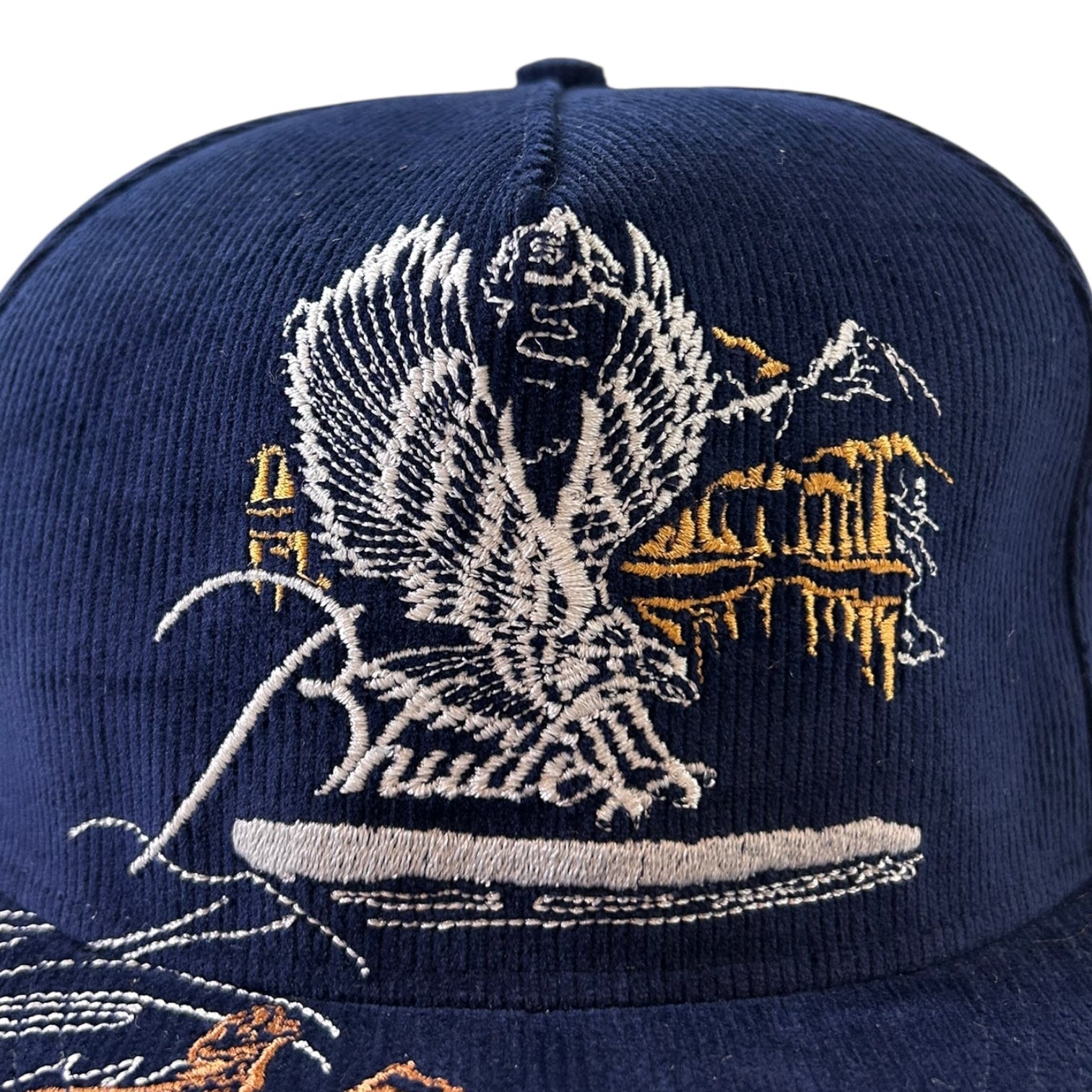 Rhude Eagles Souvenir Cap Navy Corduroy Cap
