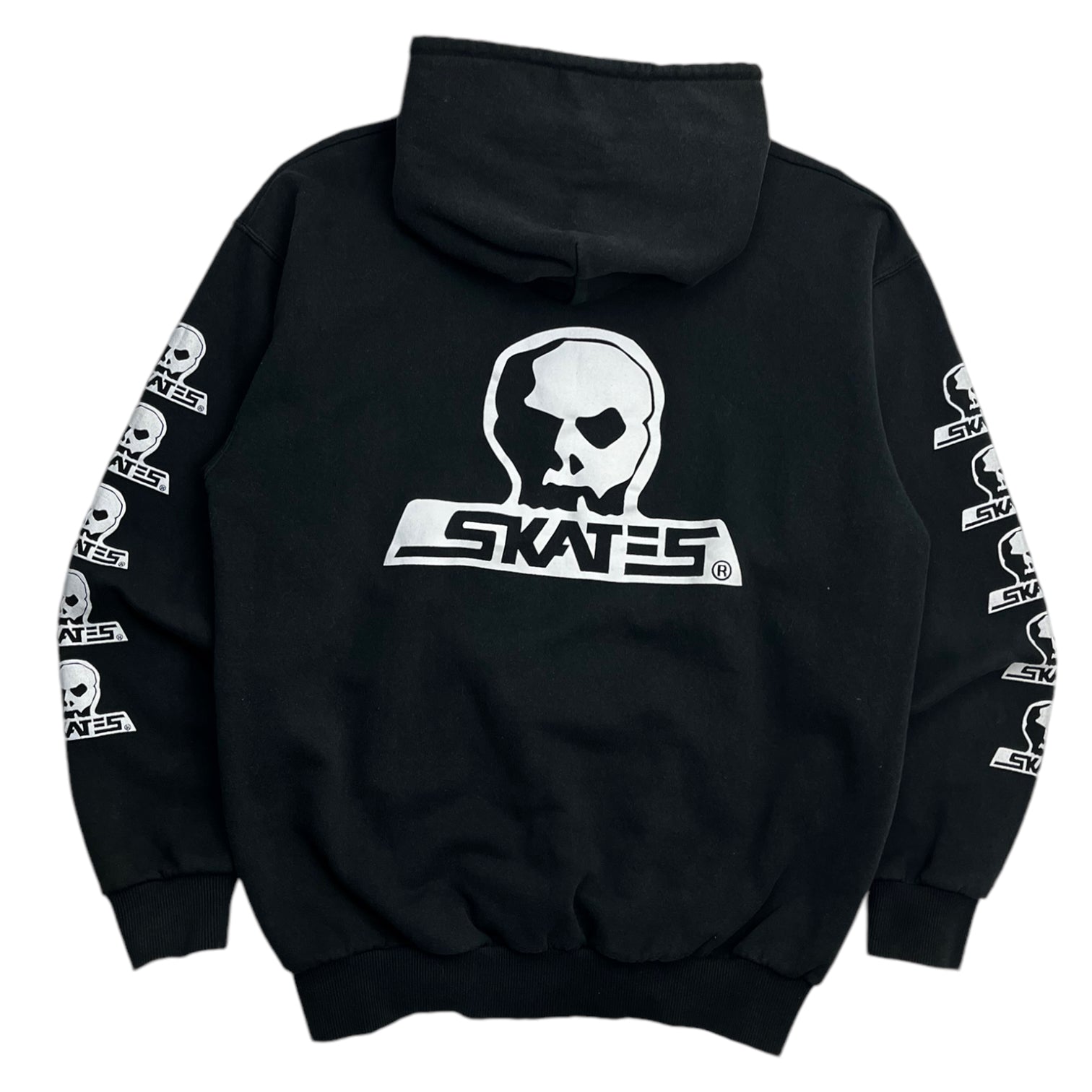 Vintage Skull Skates Classic Hoodie Black