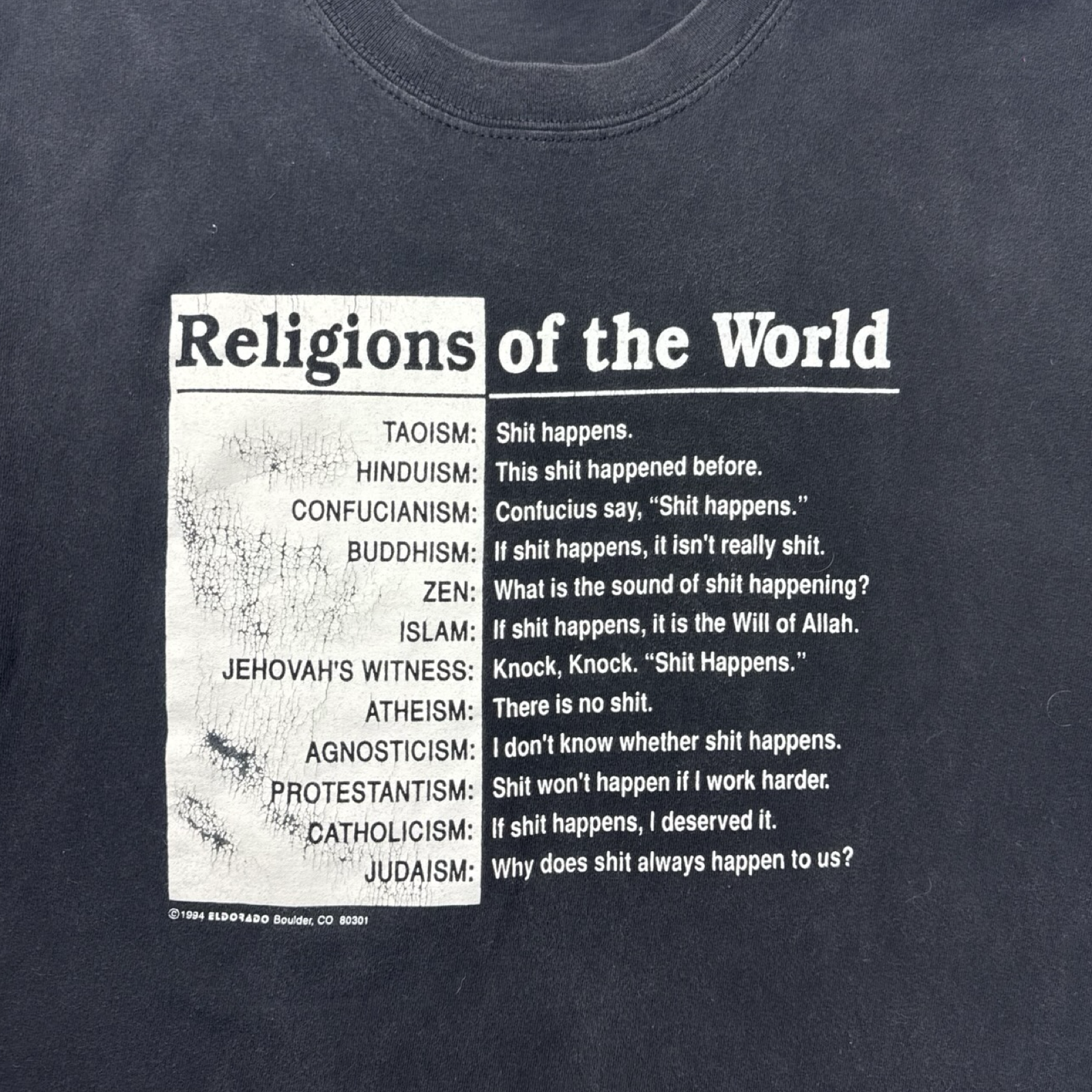 1994 Religions Of The World Funny T-Shirt