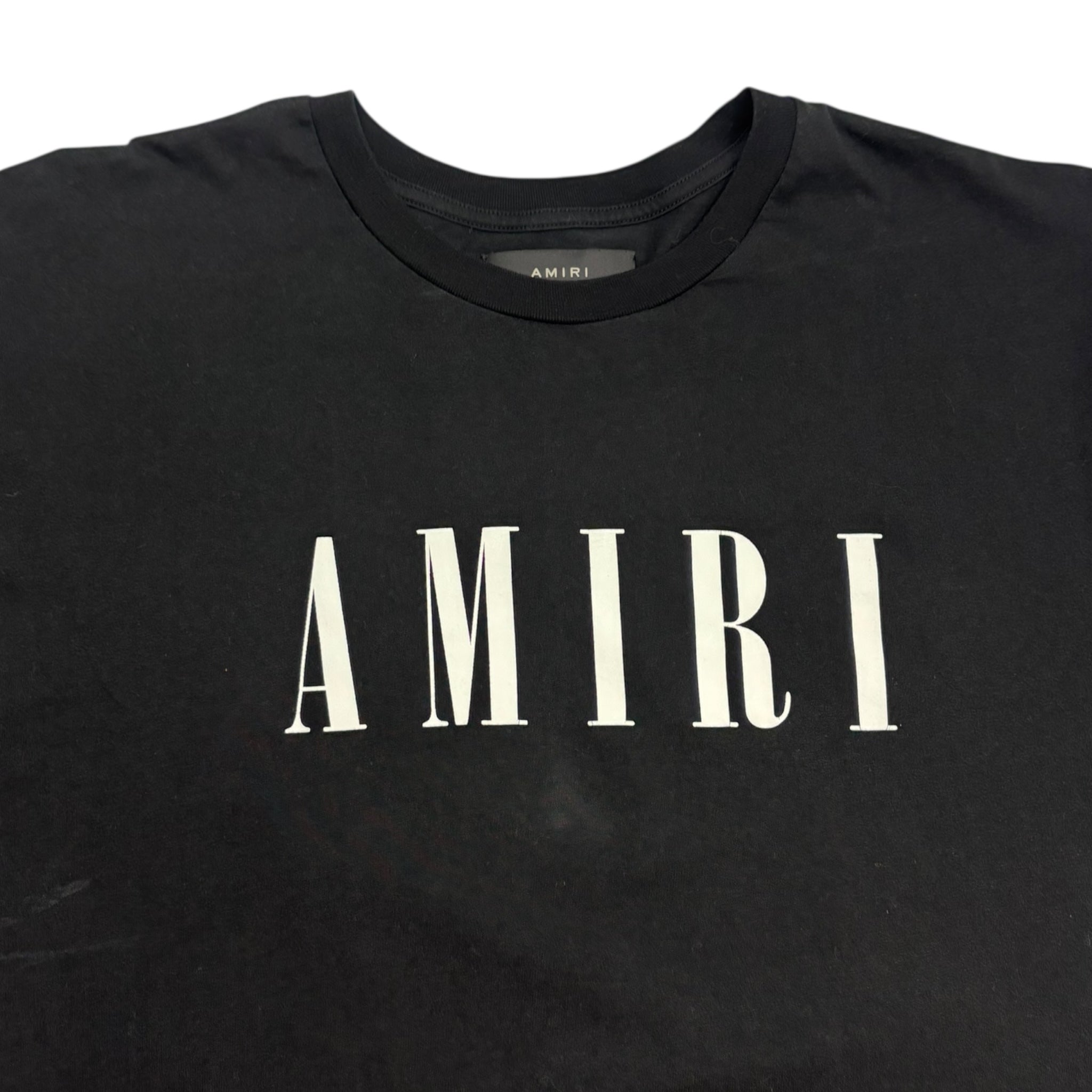 Amiri Center Spellout Tee Black