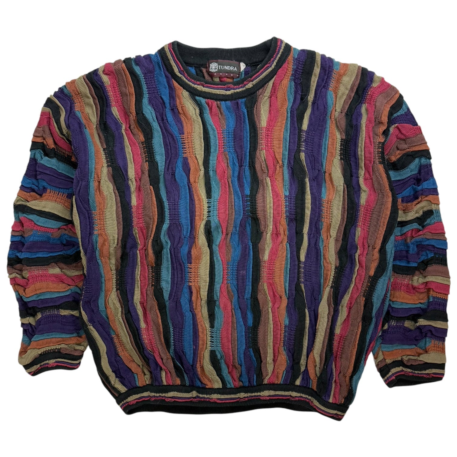 Vintage Tundra Cable Knit Sweater Multicolour