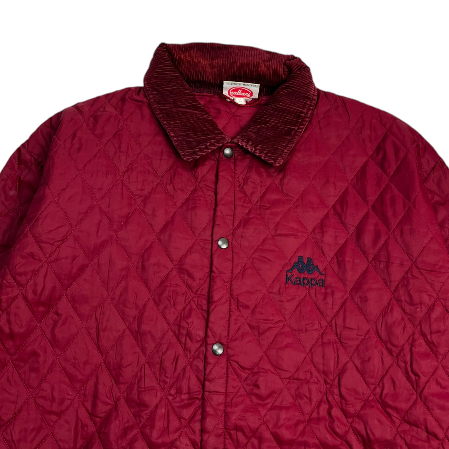 Vintage Y2K Kappa Quilted Light Puffer Burgundy