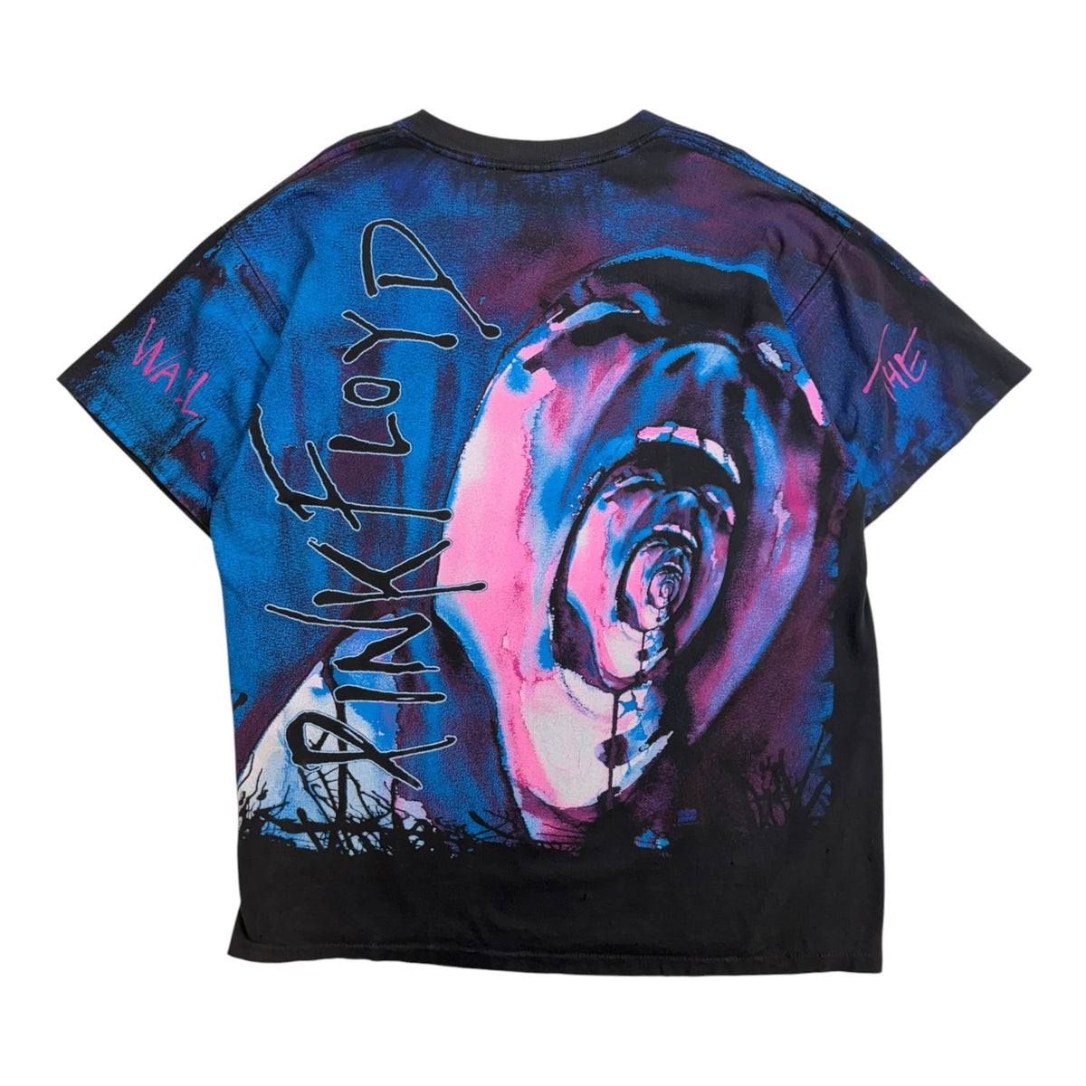 Vintage 1994 Pink Floyd "The Wall" All Over Print T-Shirt Black/Multi