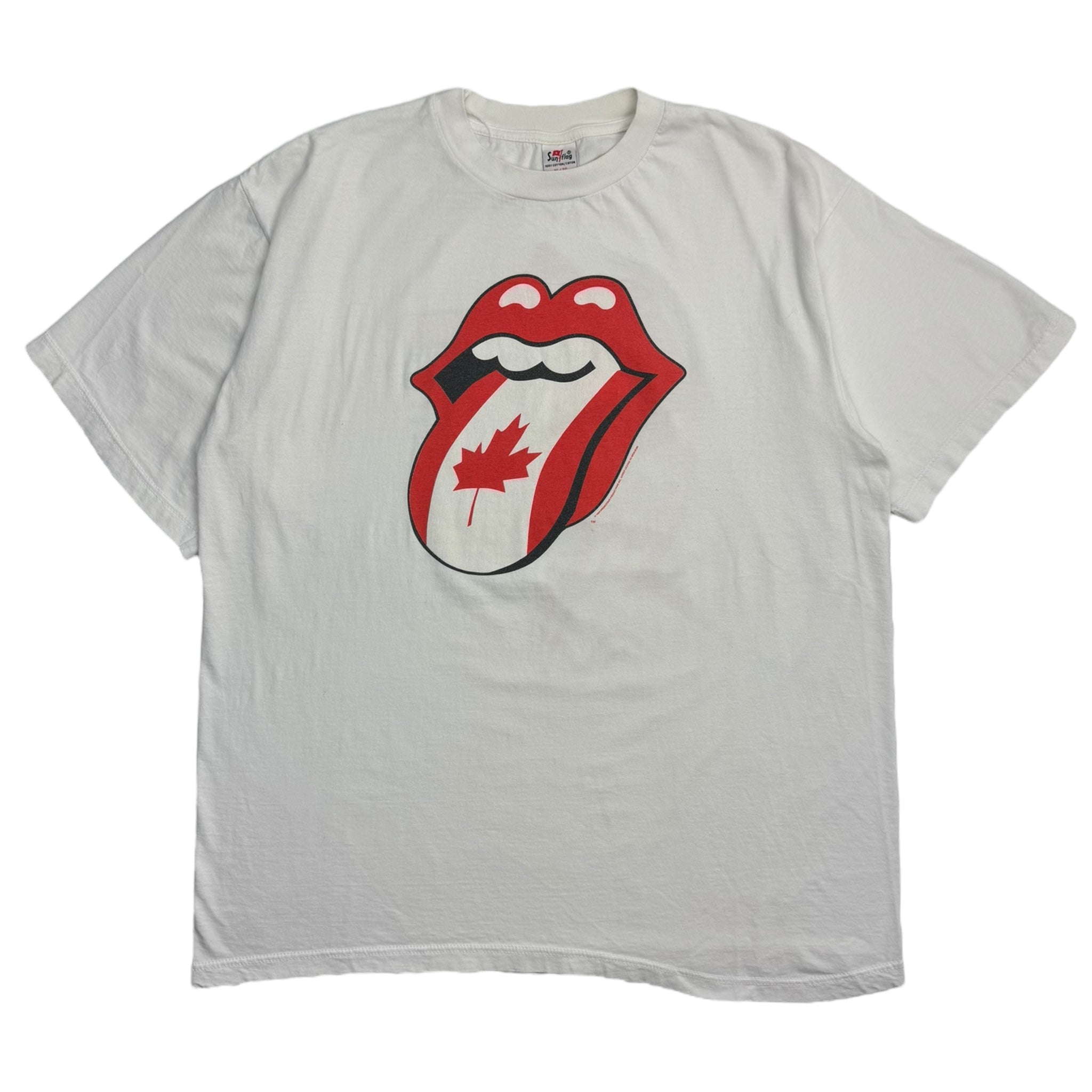 1994 Rolling Stones Canada Flag Tongue Tour Tee White