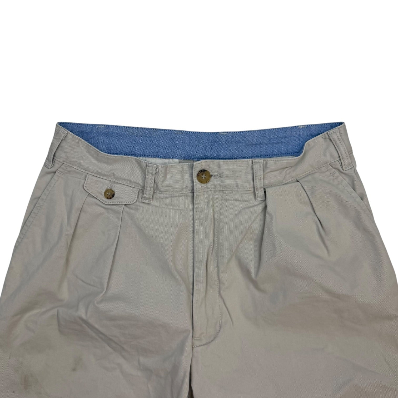 Beams Plus 2-Pleat Tapered Chino Trousers Cement Beige