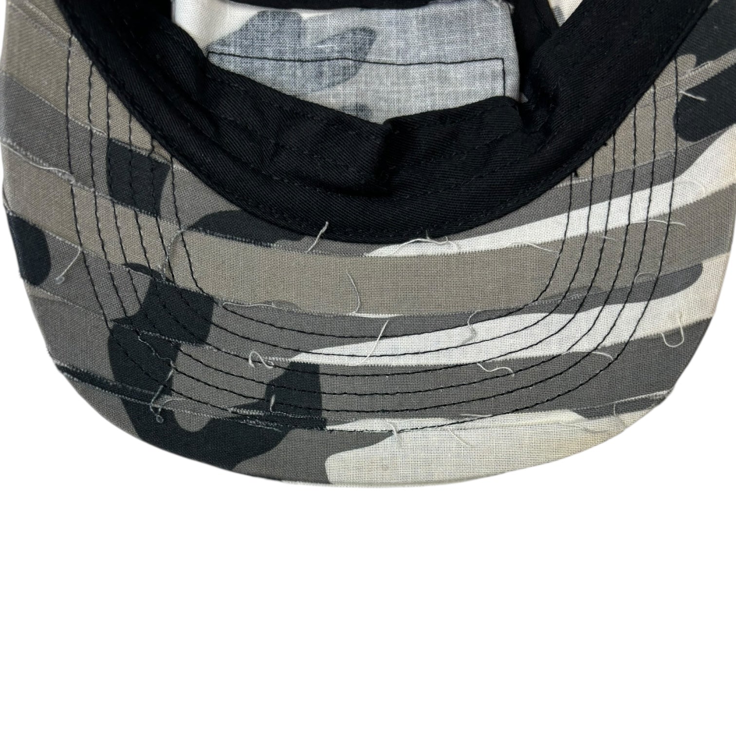 Supreme SS23 Layered Camo Camp StrapBack Hat Grey