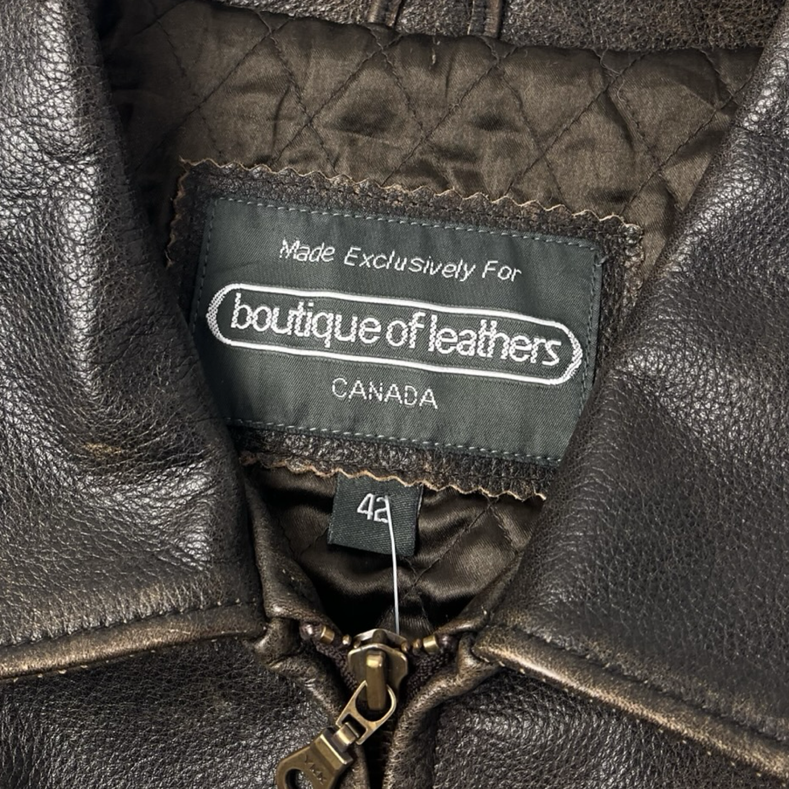 Vintage Boutique Of Leathers Harrington Jacket Patinated Nutmeg