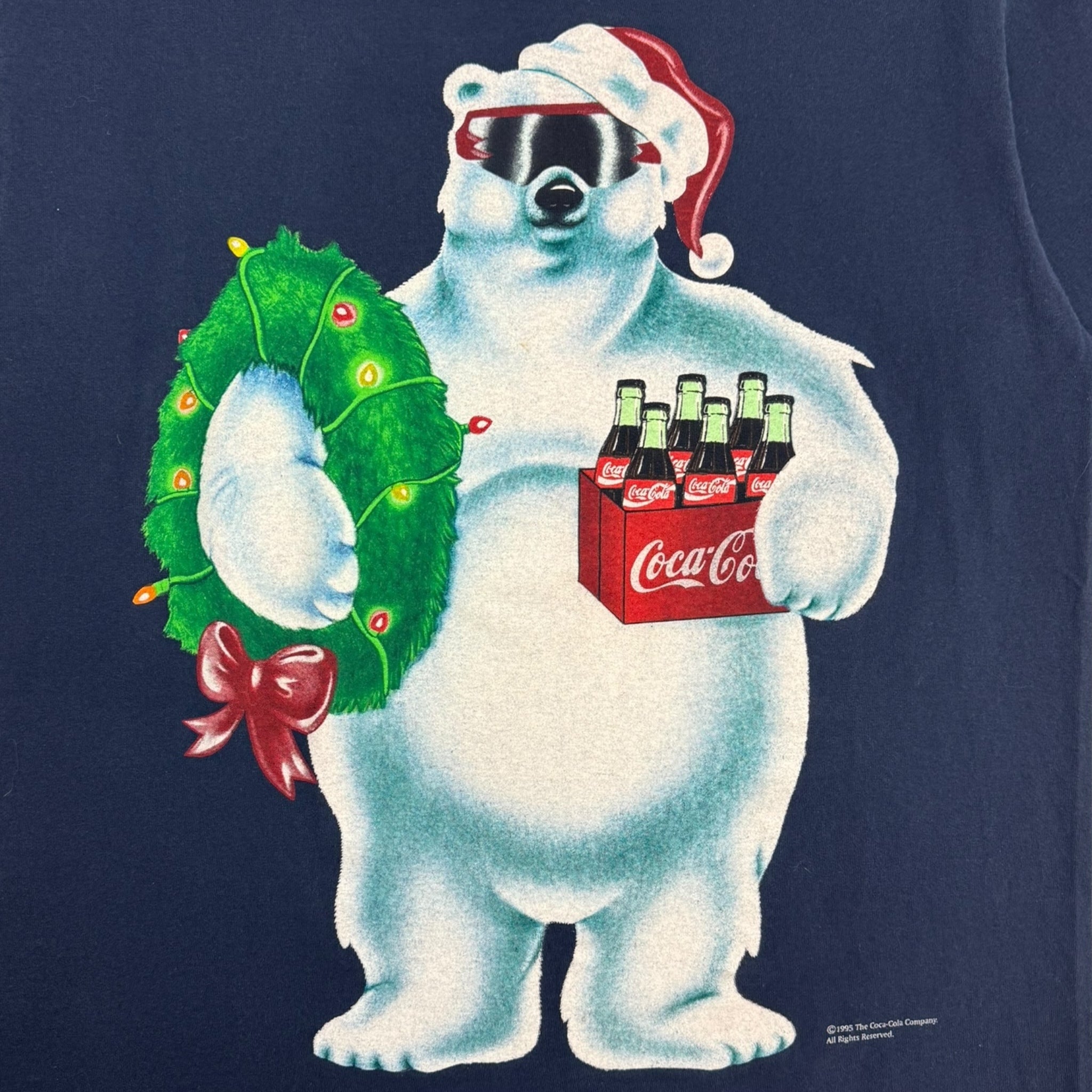 1995 Coca Cola Polar Bear Christmas T-Shirt