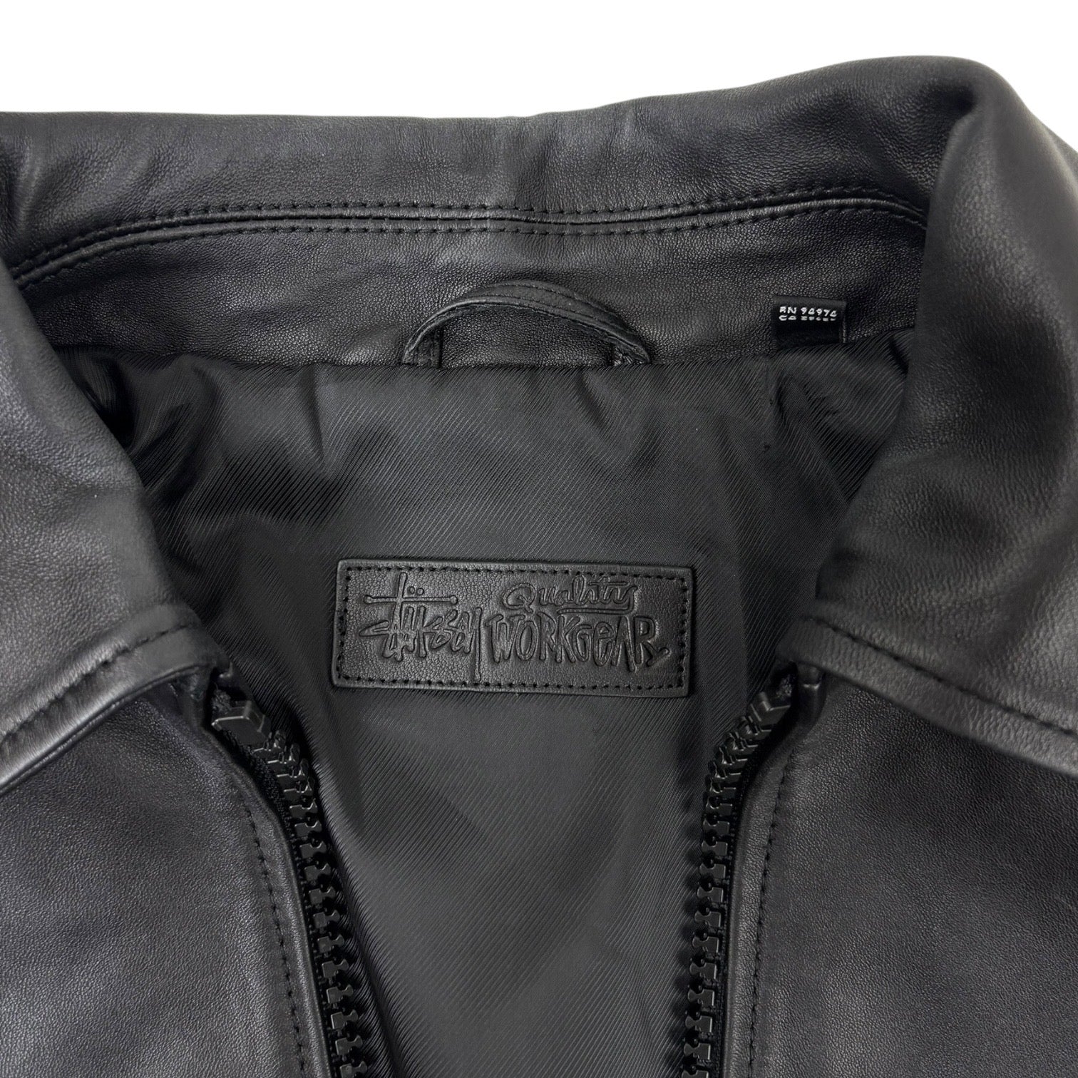 Stussy Leather Work Jacket Black