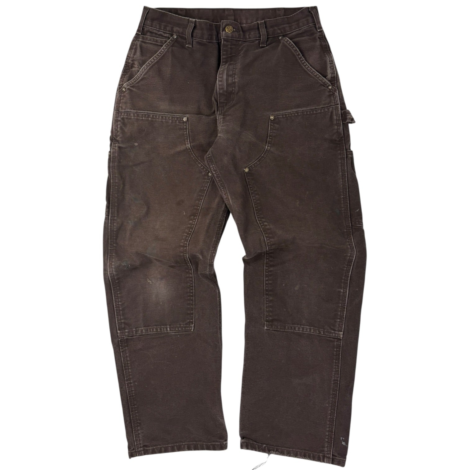 Vintage Carhartt Double Knee Carpenter Pants Washed Brown
