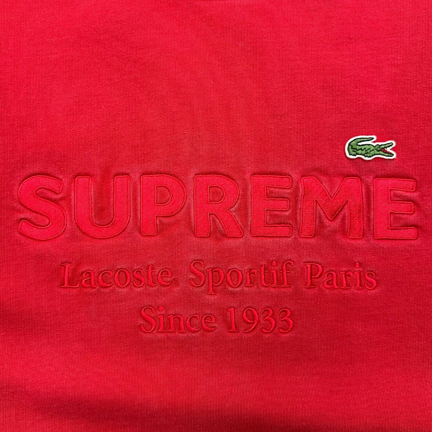 Supreme x Lacoste SS18 Crewneck Red