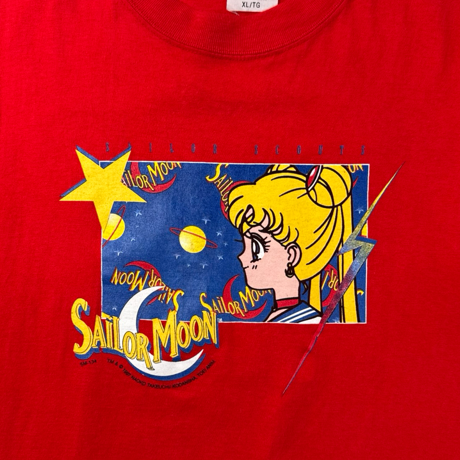 (W) 1997 Sailor Moon "Sailor Scouts" T-Shirt Red