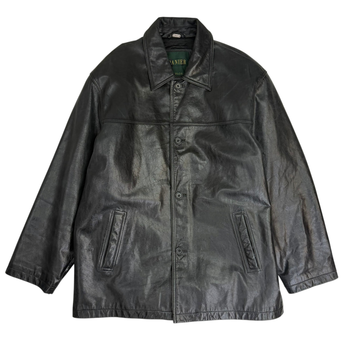 Vintage Danier Leather Coat Black