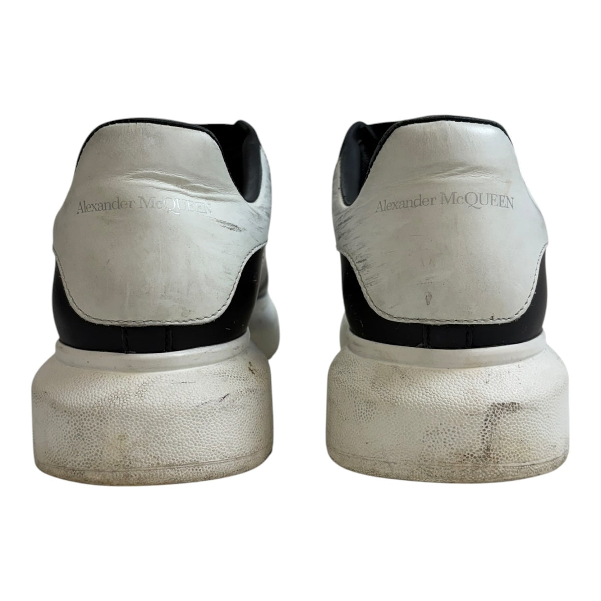 Alexander McQueen Oversized Lace-Up Sneakers Black/White (Used)