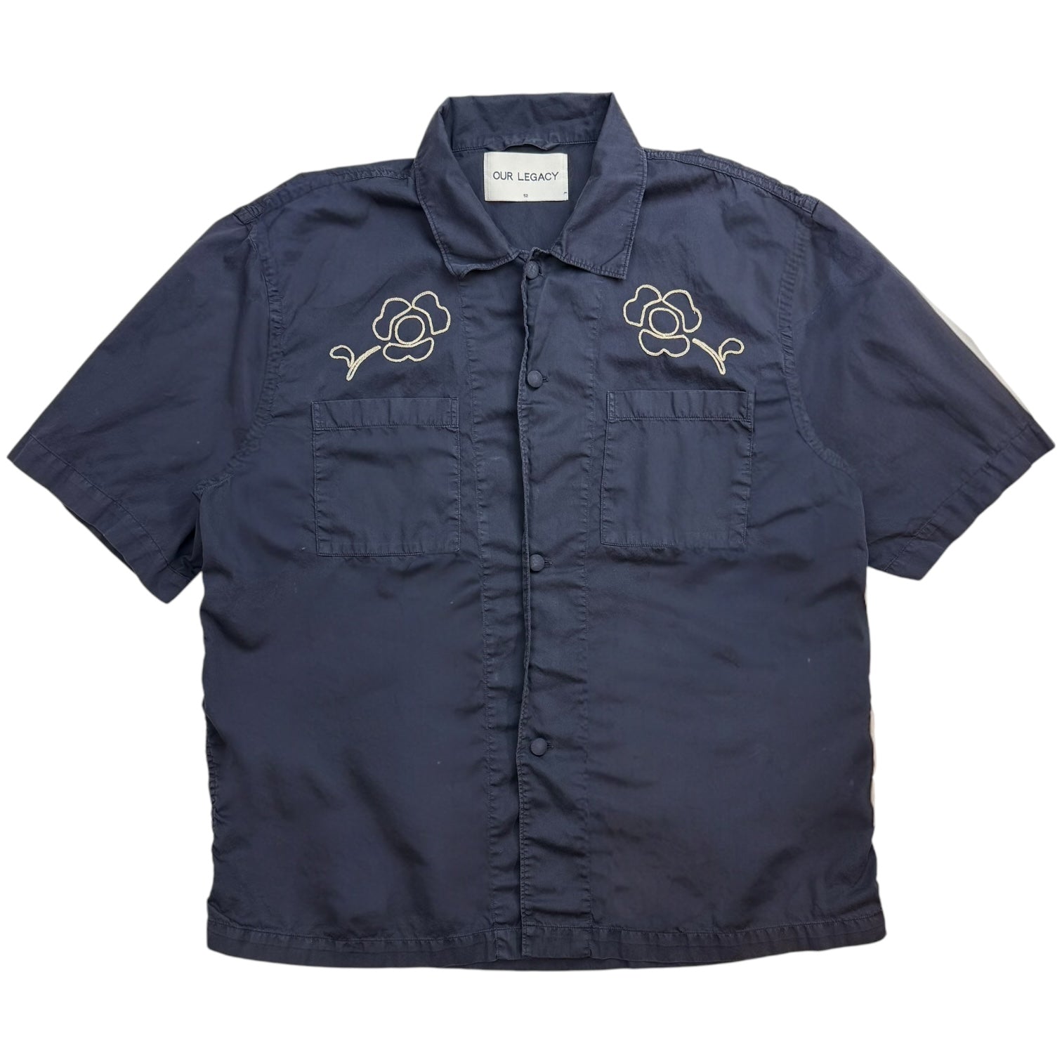 Our Legacy Splash Button Up Shirt Navy Blue