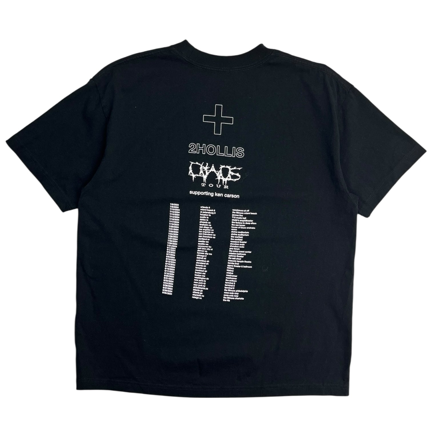 2Hollis Ken Carson Chaos Tour T-Shirt Black