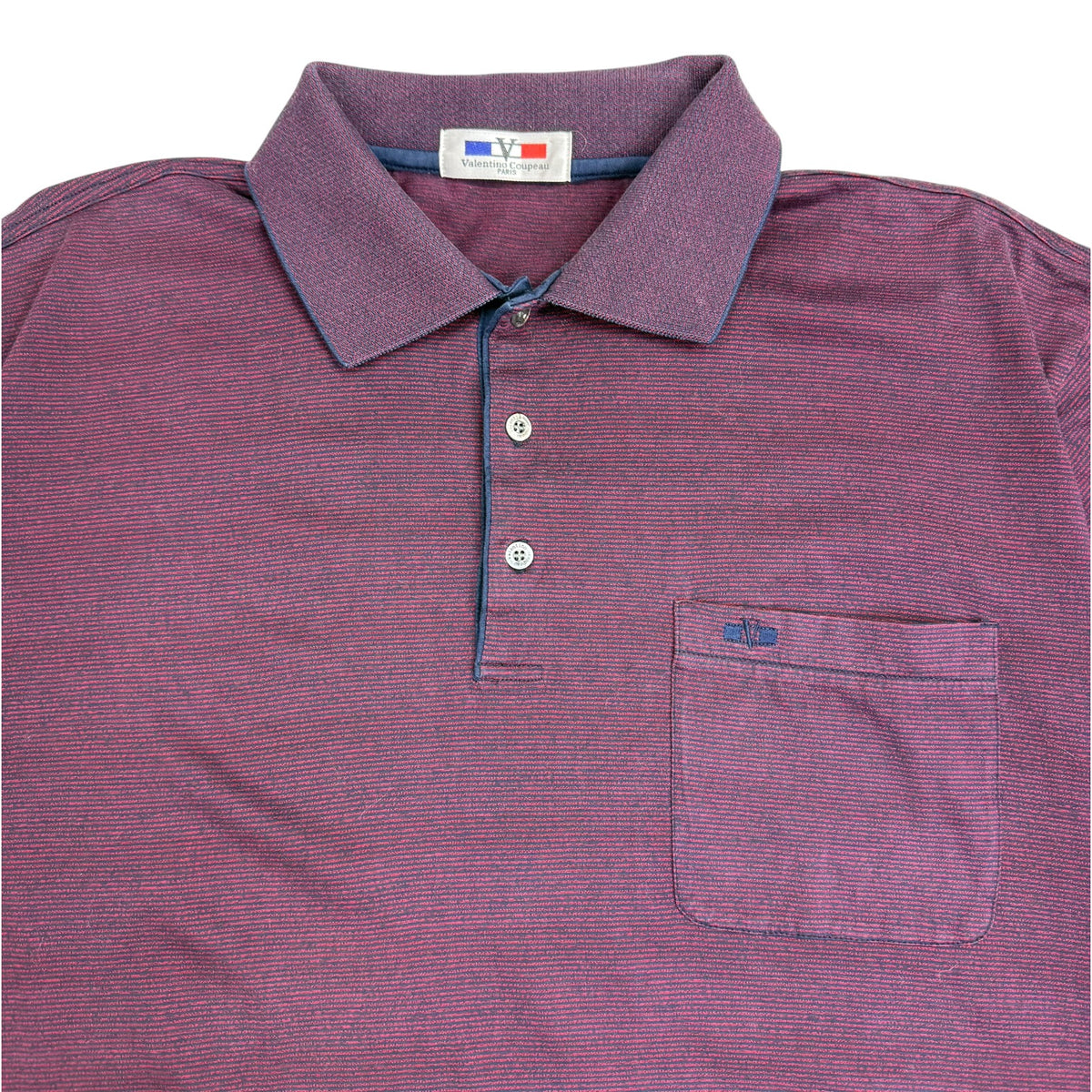 Vintage Valentino Polo Shirt Burgundy