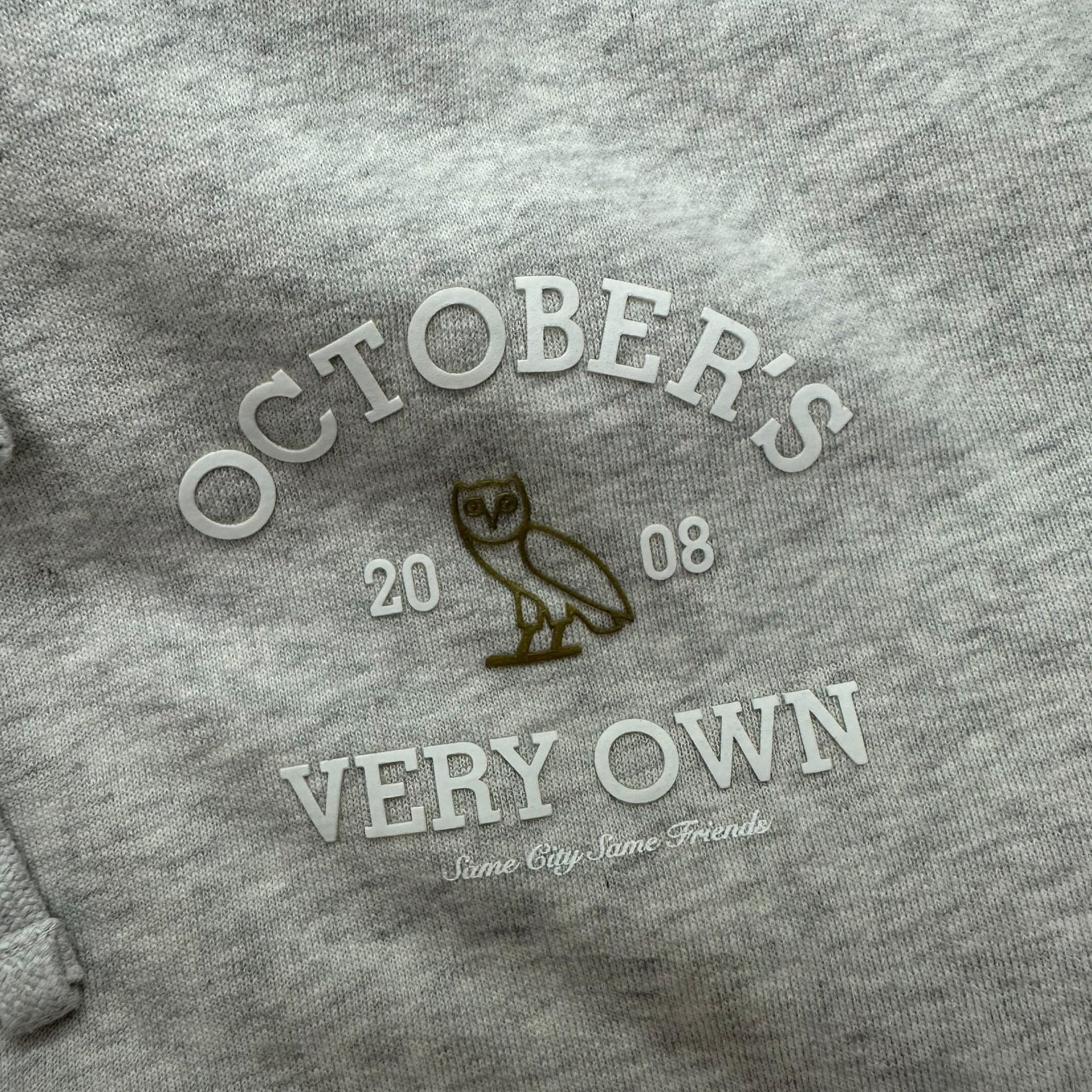 OVO Collegiate Zip Up Hoodie Heather Grey