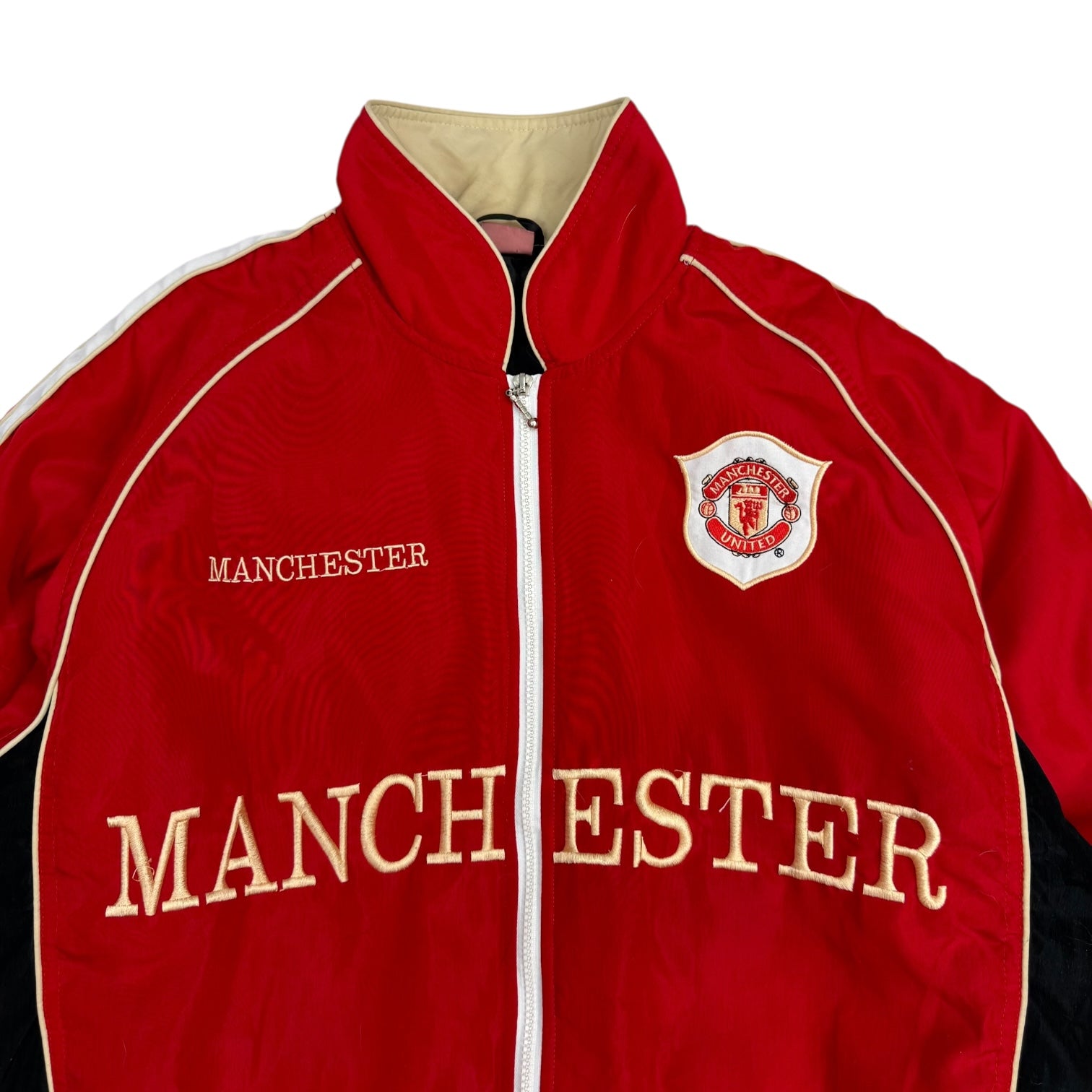 Vintage Manchester United Football Jacket Red