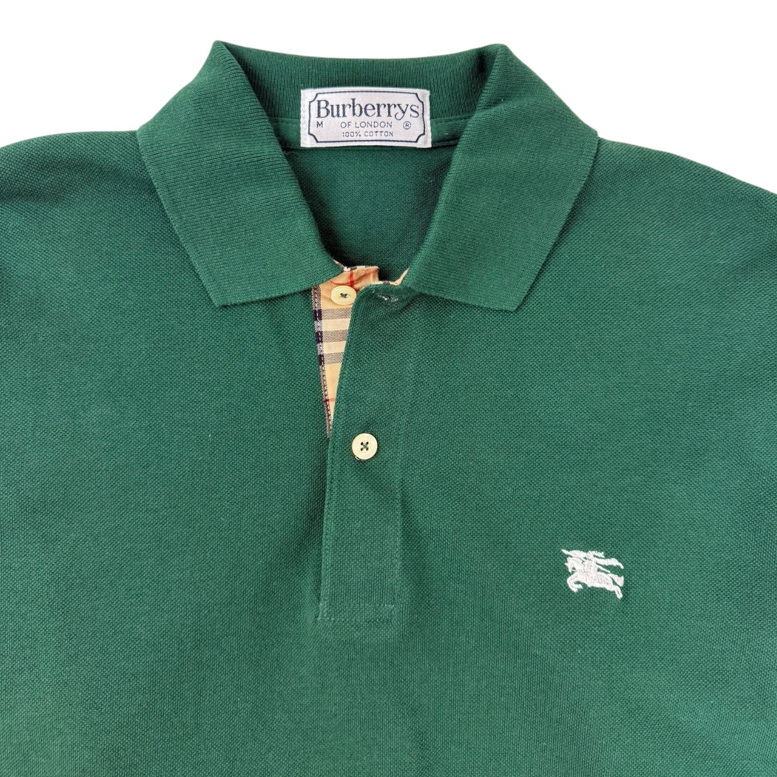 Vintage Burberry Polo Long Sleeve Green