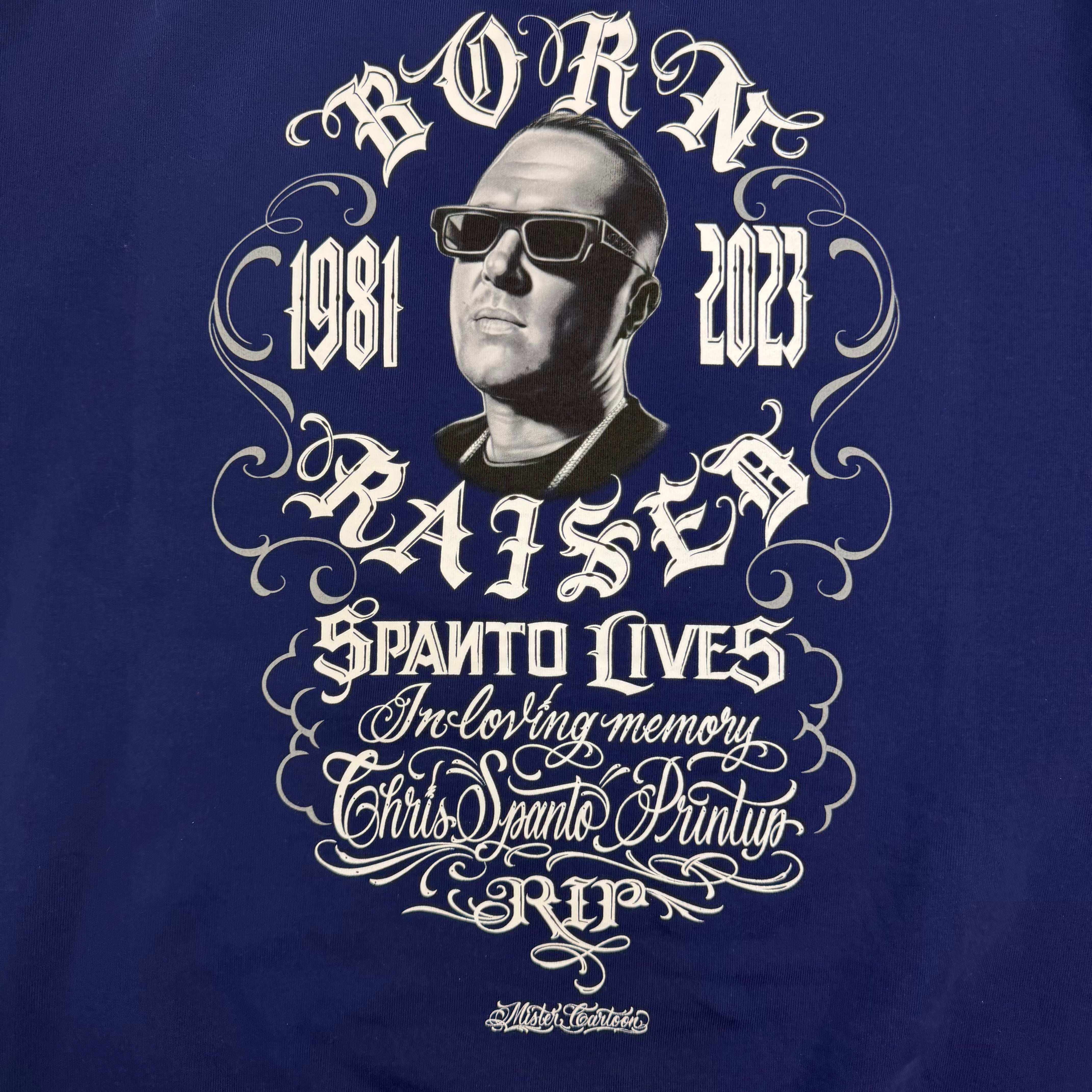 Born X Raised Spanto Lives Crewneck Navy