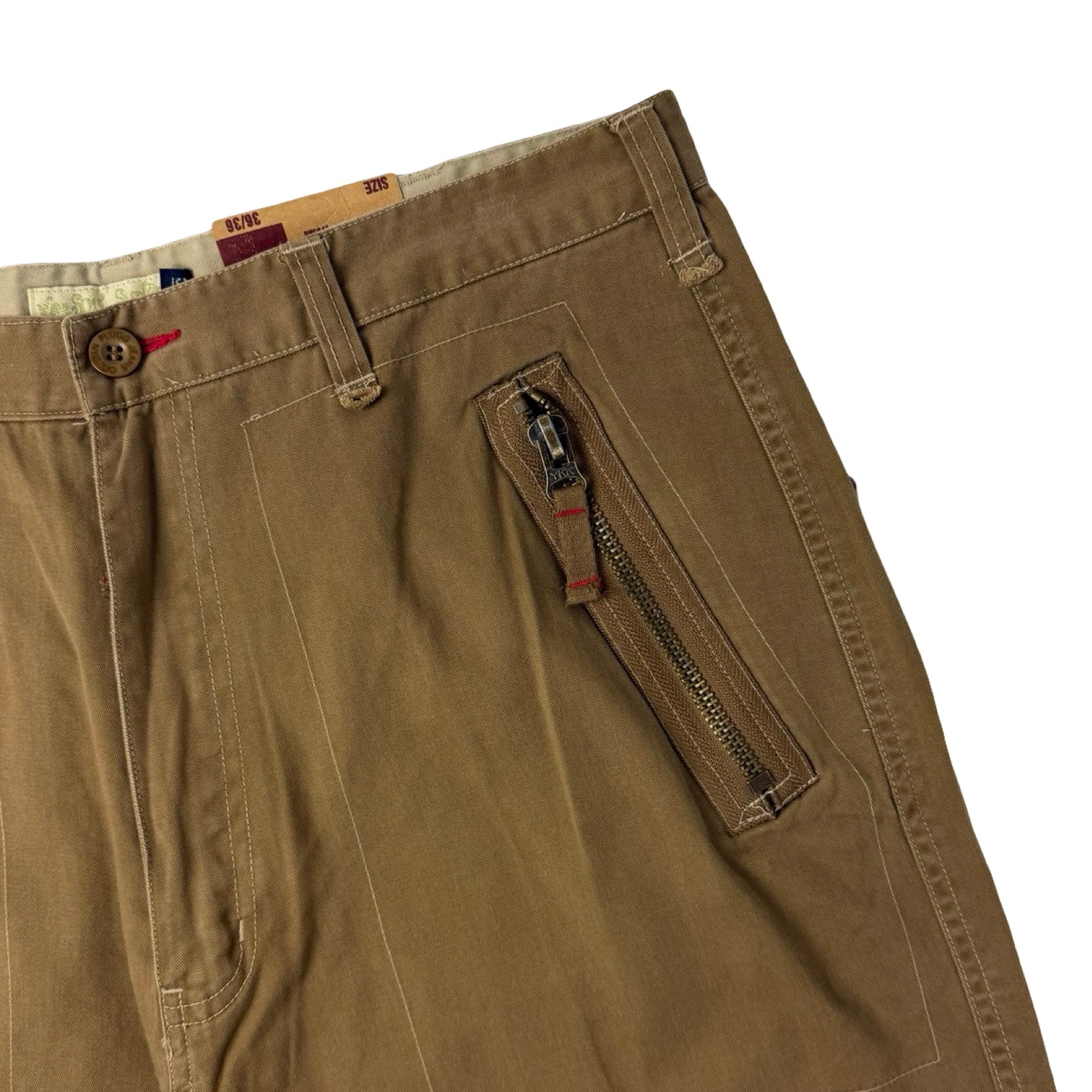 Vintage Soul Surfing Plugg Cargo Shorts Brown