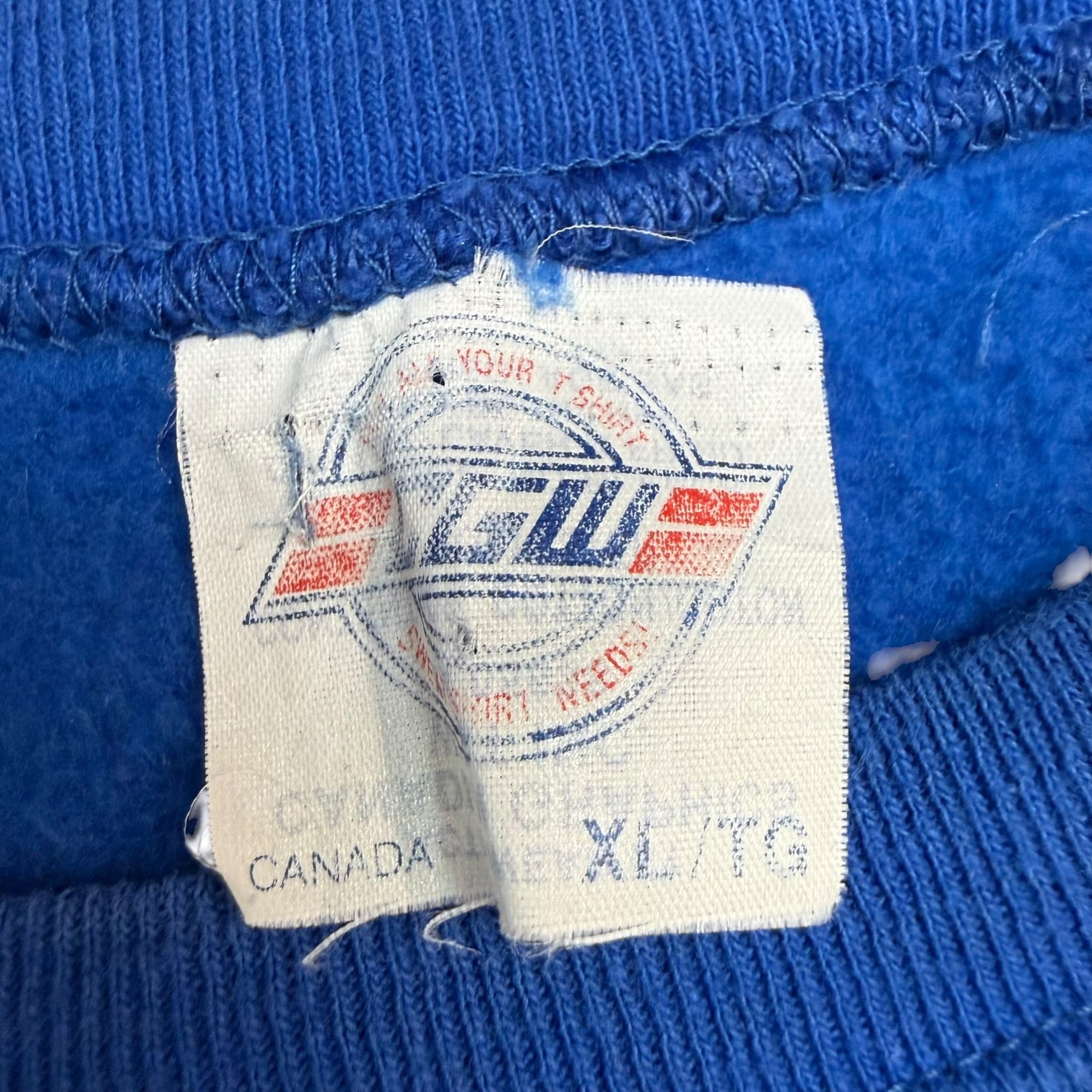 1990 New York Giants Robot Crewneck Blue
