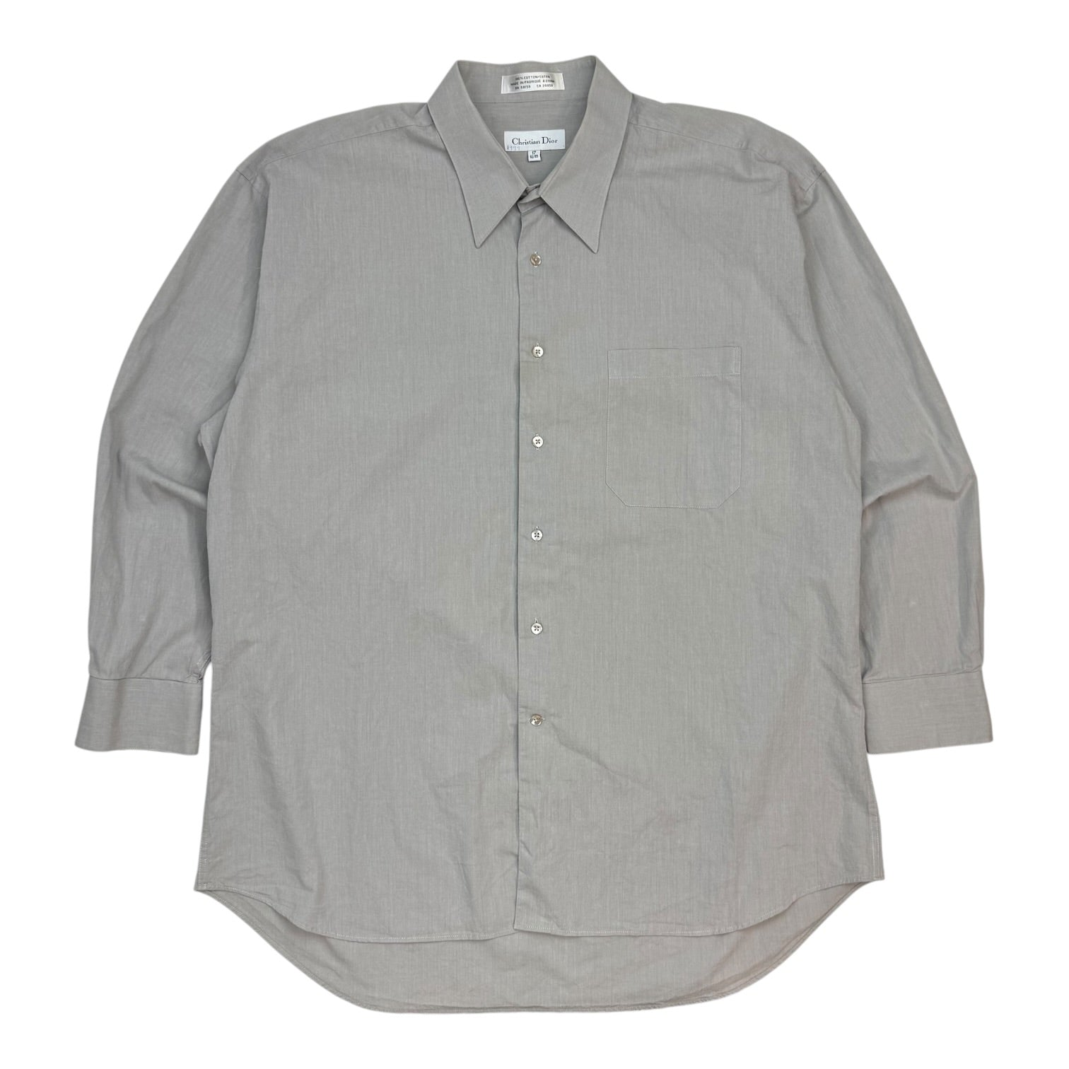 Vintage Christian Dior Button Up Shirt Grey